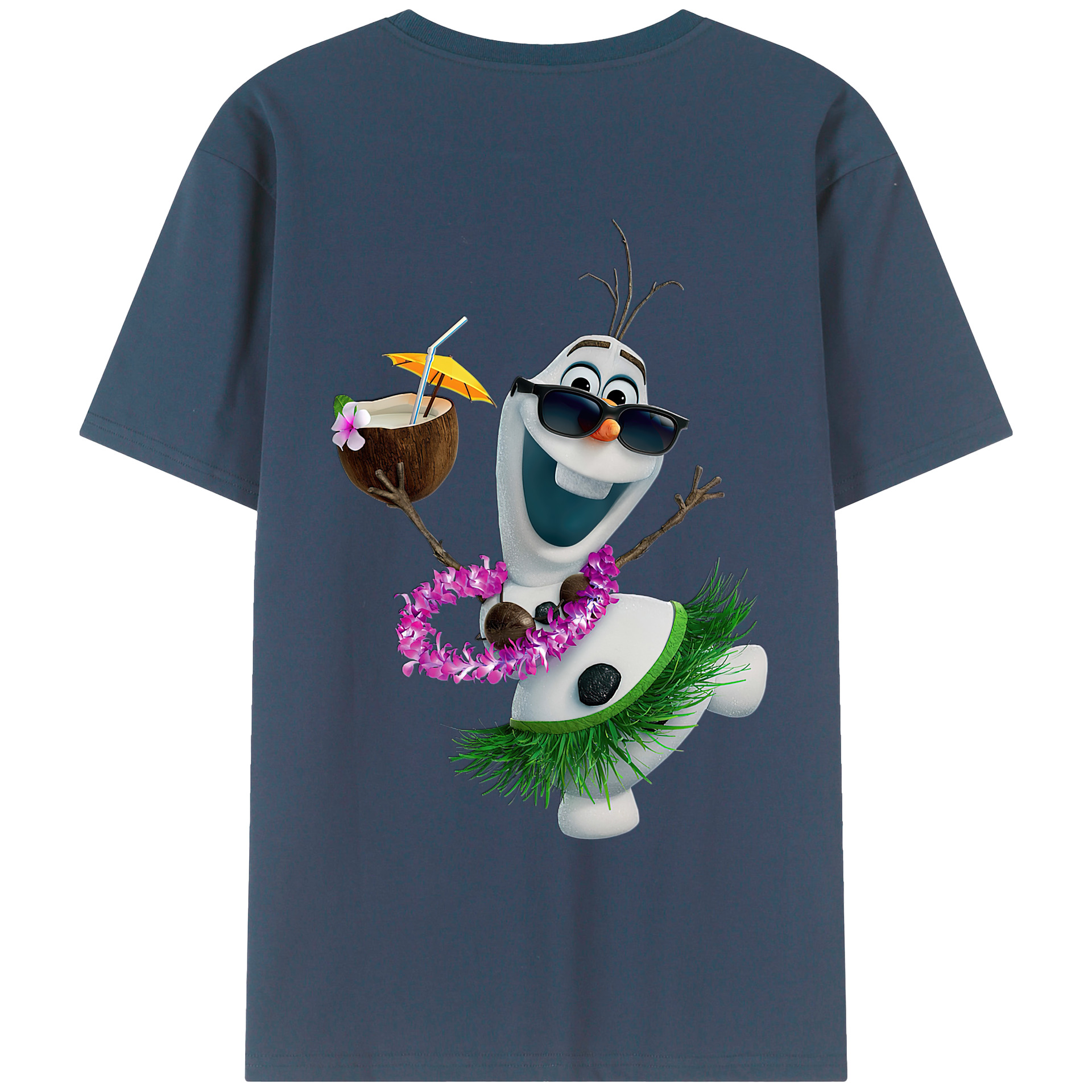 （画像用） アナと雪の女王 アンナ エルサ Frozen Anna Elsa 綿100％ メンズ半袖Tシャツ（バックプリント） 通気性