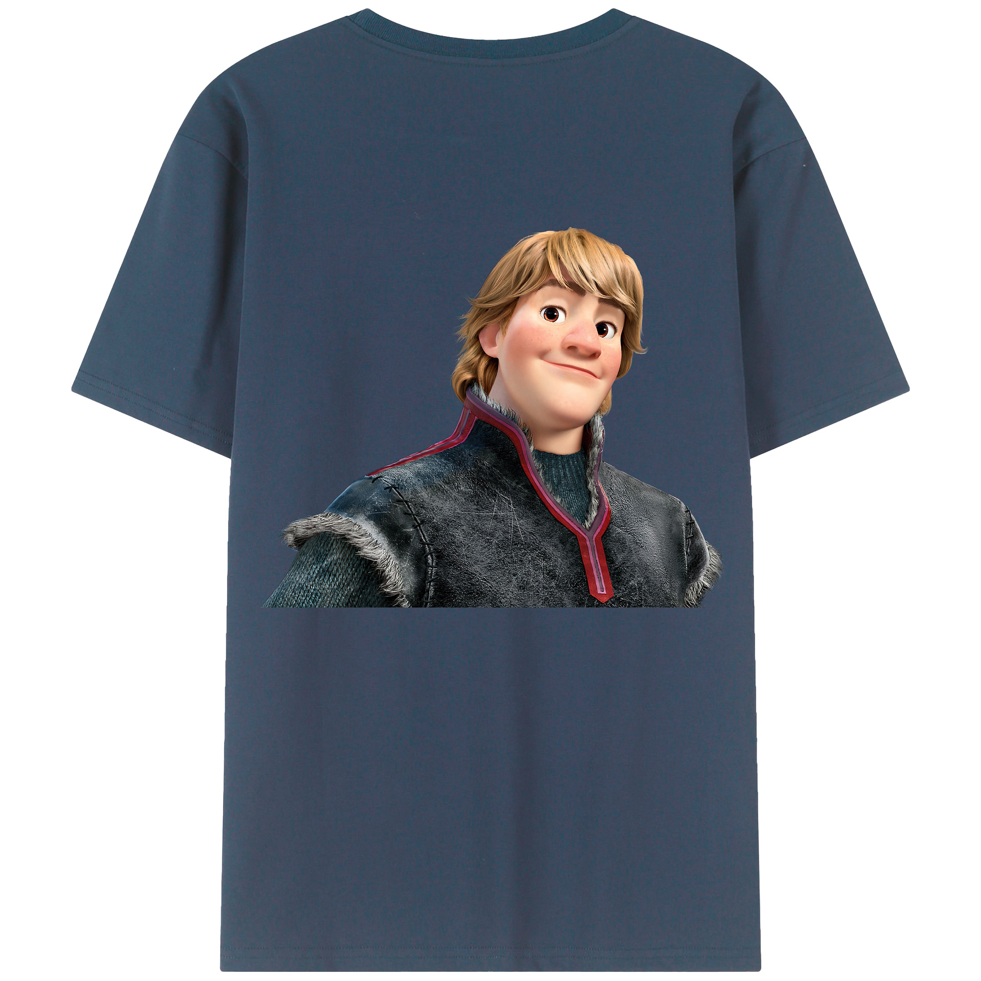 （画像用） アナと雪の女王 アンナ エルサ Frozen Anna Elsa 綿100％ メンズ半袖Tシャツ（バックプリント） 通気性