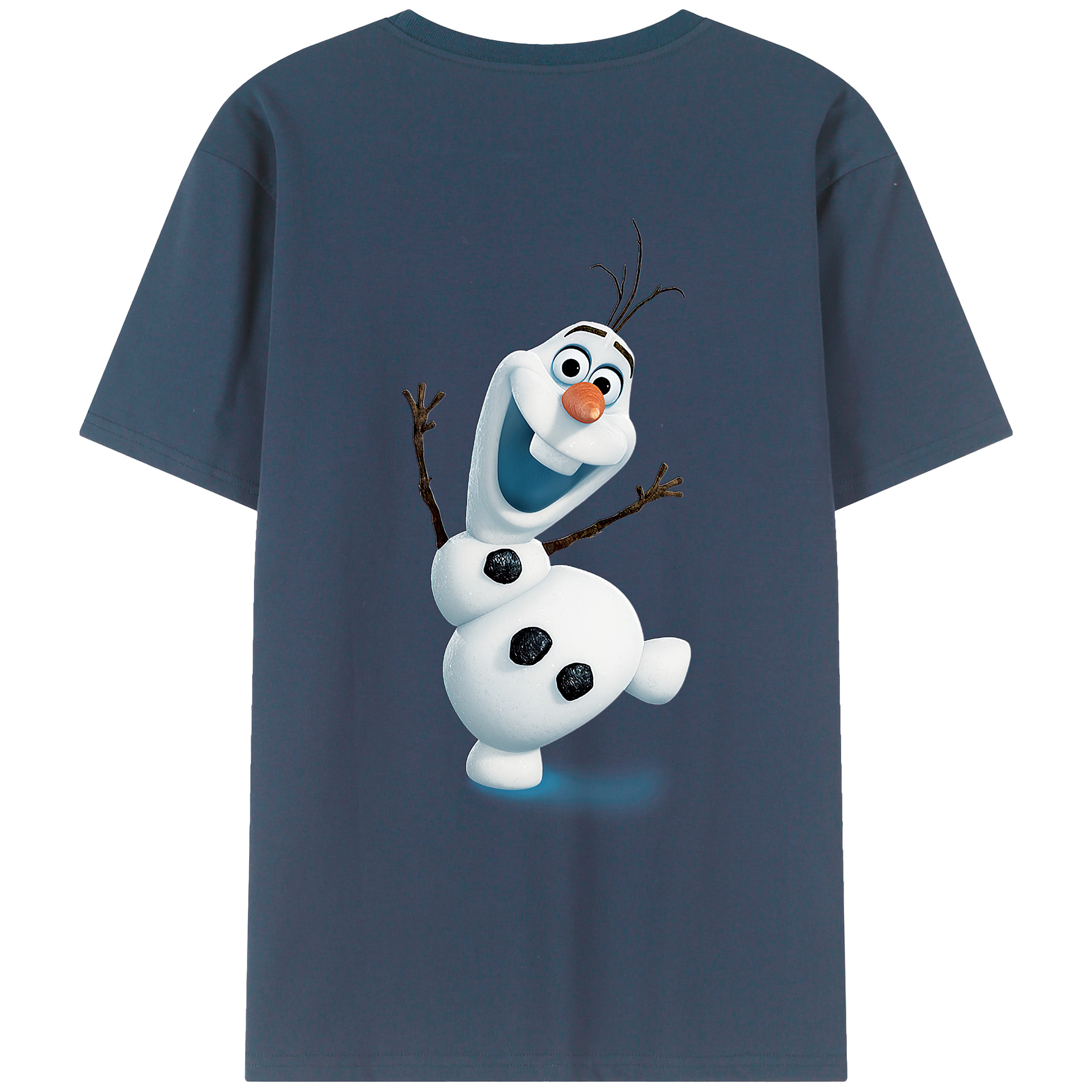 （画像用） アナと雪の女王 アンナ エルサ Frozen Anna Elsa 綿100％ メンズ半袖Tシャツ（バックプリント） 通気性
