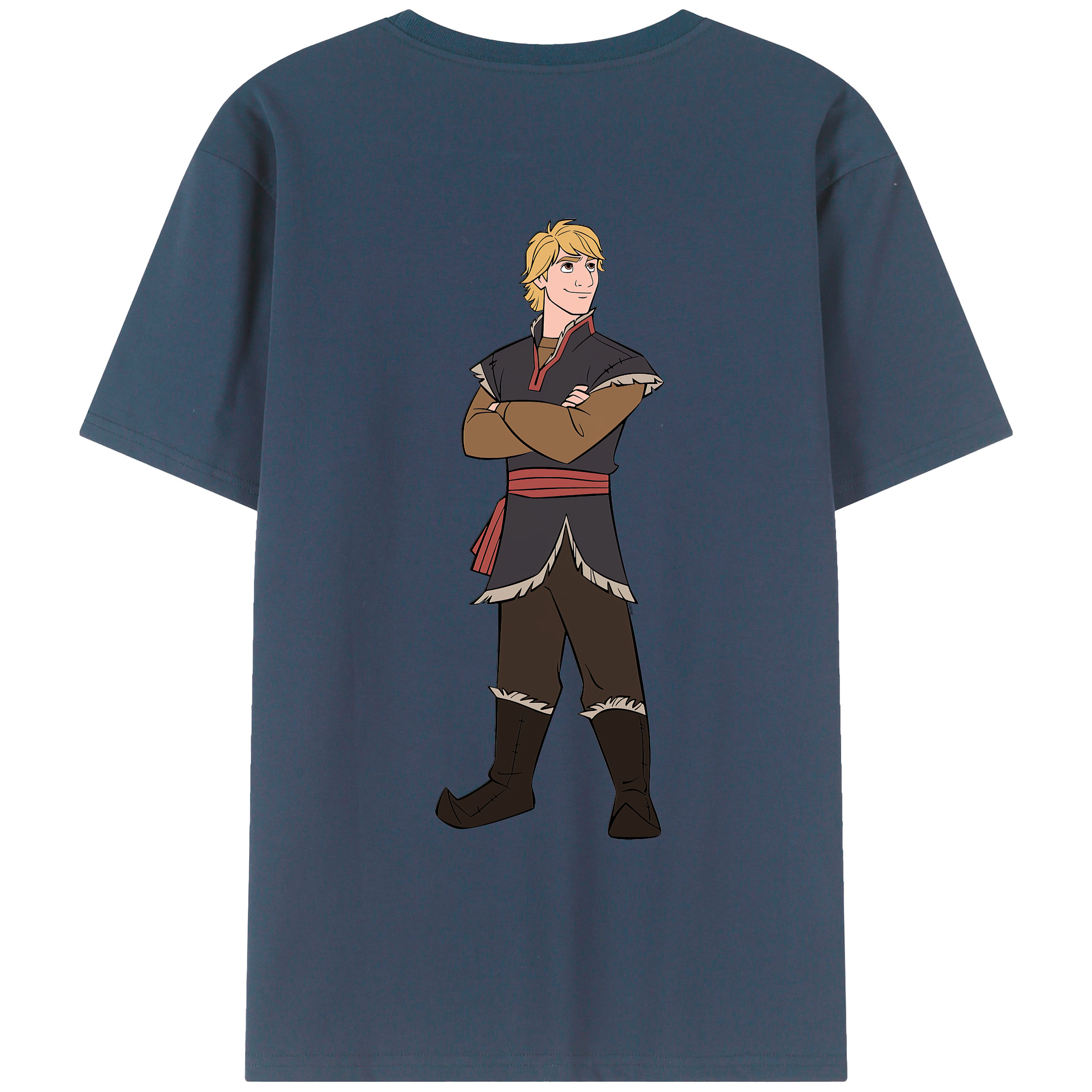 （画像用） アナと雪の女王 アンナ エルサ Frozen Anna Elsa 綿100％ メンズ半袖Tシャツ（バックプリント） 通気性