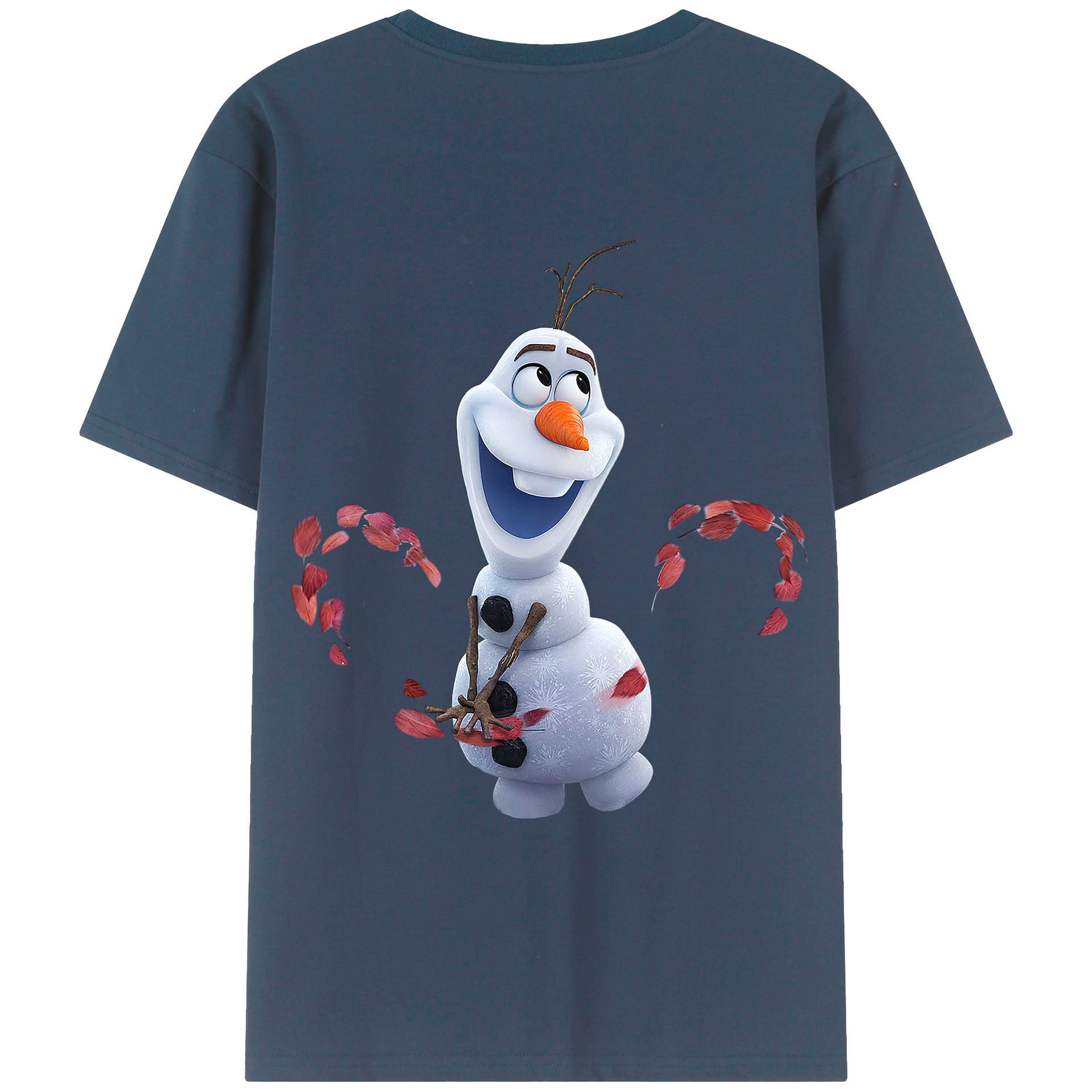 （画像用） アナと雪の女王 アンナ エルサ Frozen Anna Elsa 綿100％ メンズ半袖Tシャツ（バックプリント） 通気性