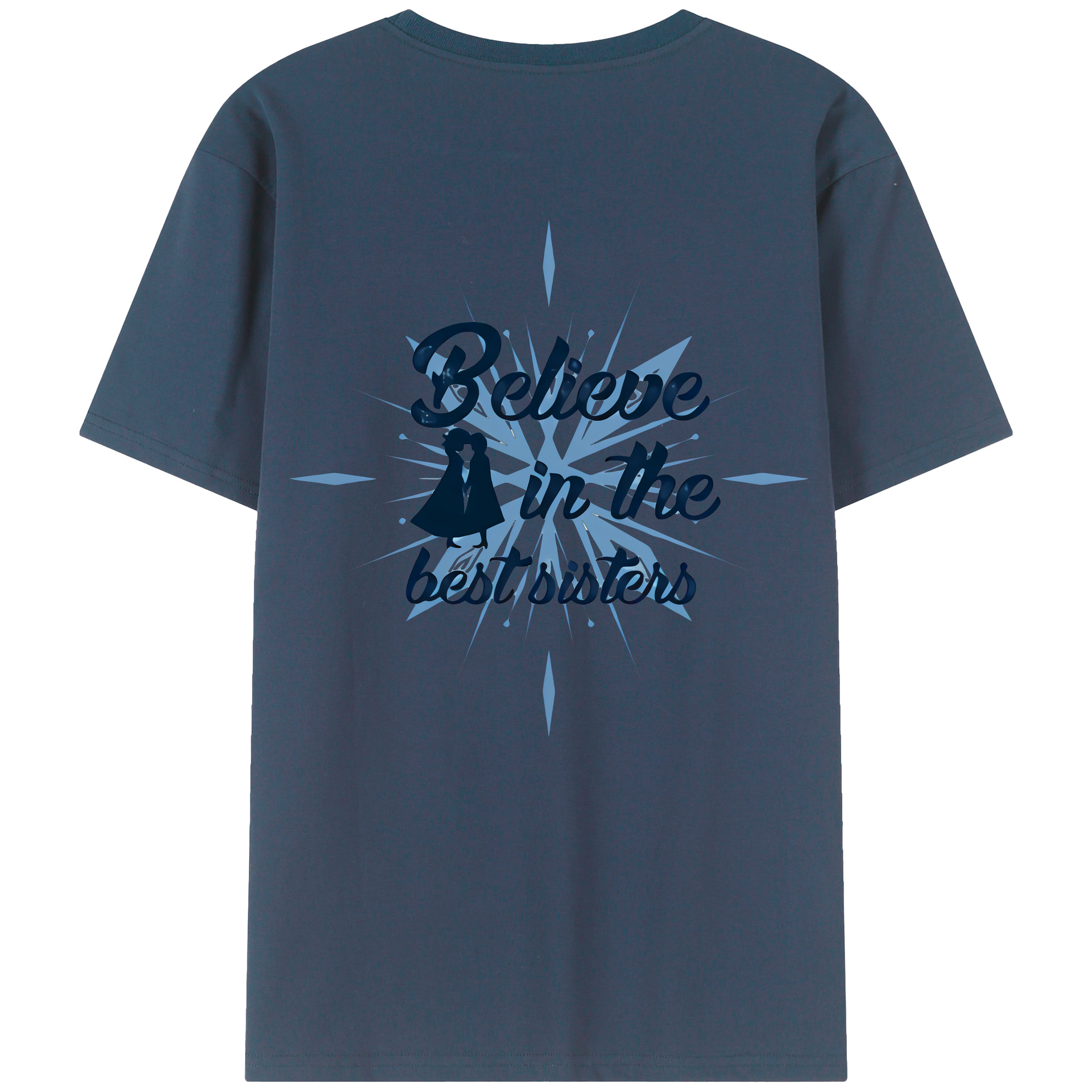 （画像用） アナと雪の女王 アンナ エルサ Frozen Anna Elsa 綿100％ メンズ半袖Tシャツ（バックプリント） 通気性