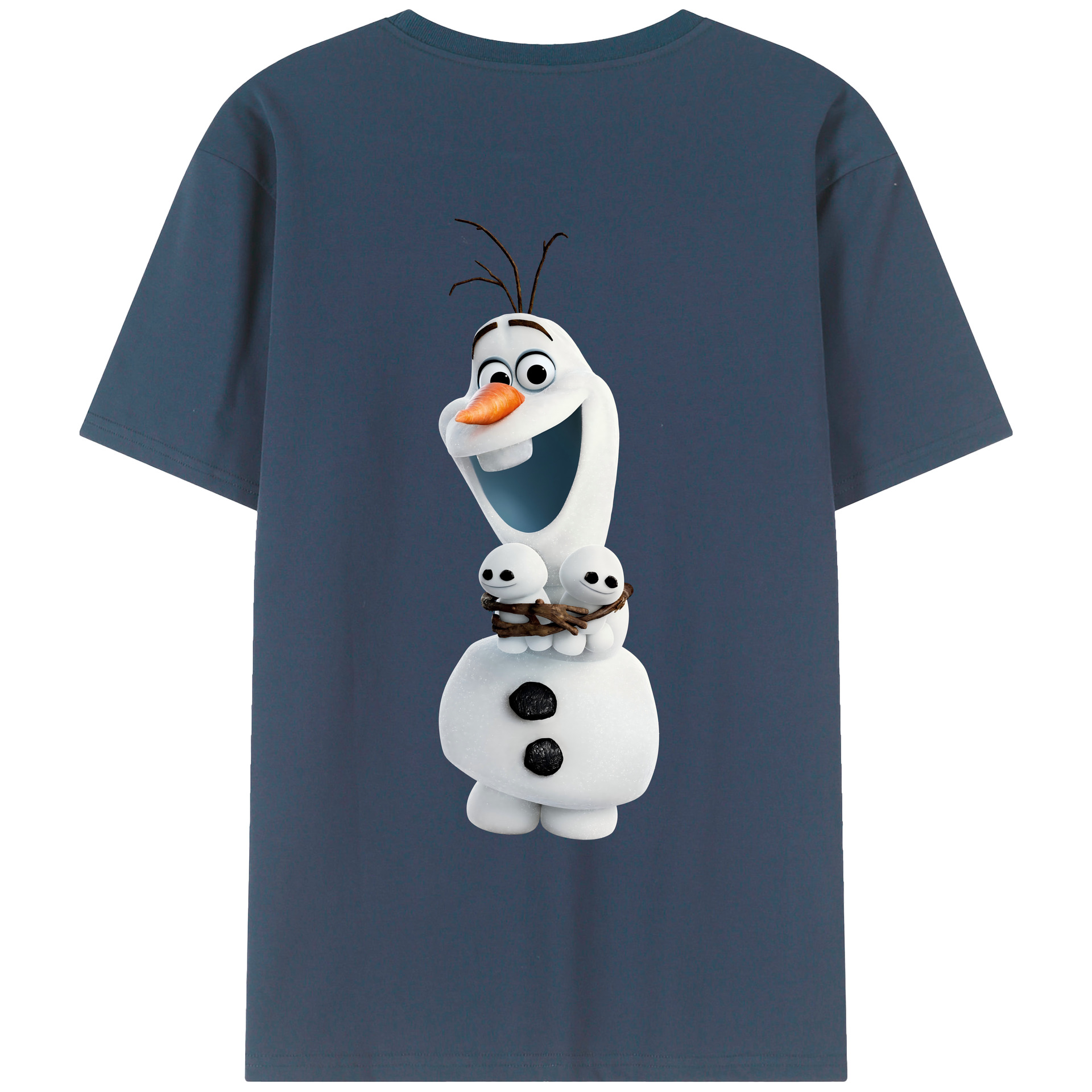 （画像用） アナと雪の女王 アンナ エルサ Frozen Anna Elsa 綿100％ メンズ半袖Tシャツ（バックプリント） 通気性