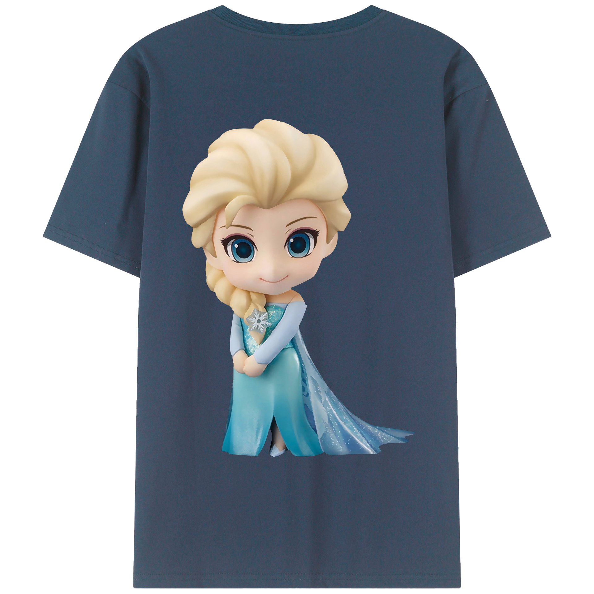 （画像用） アナと雪の女王 アンナ エルサ Frozen Anna Elsa 綿100％ メンズ半袖Tシャツ（バックプリント） 通気性