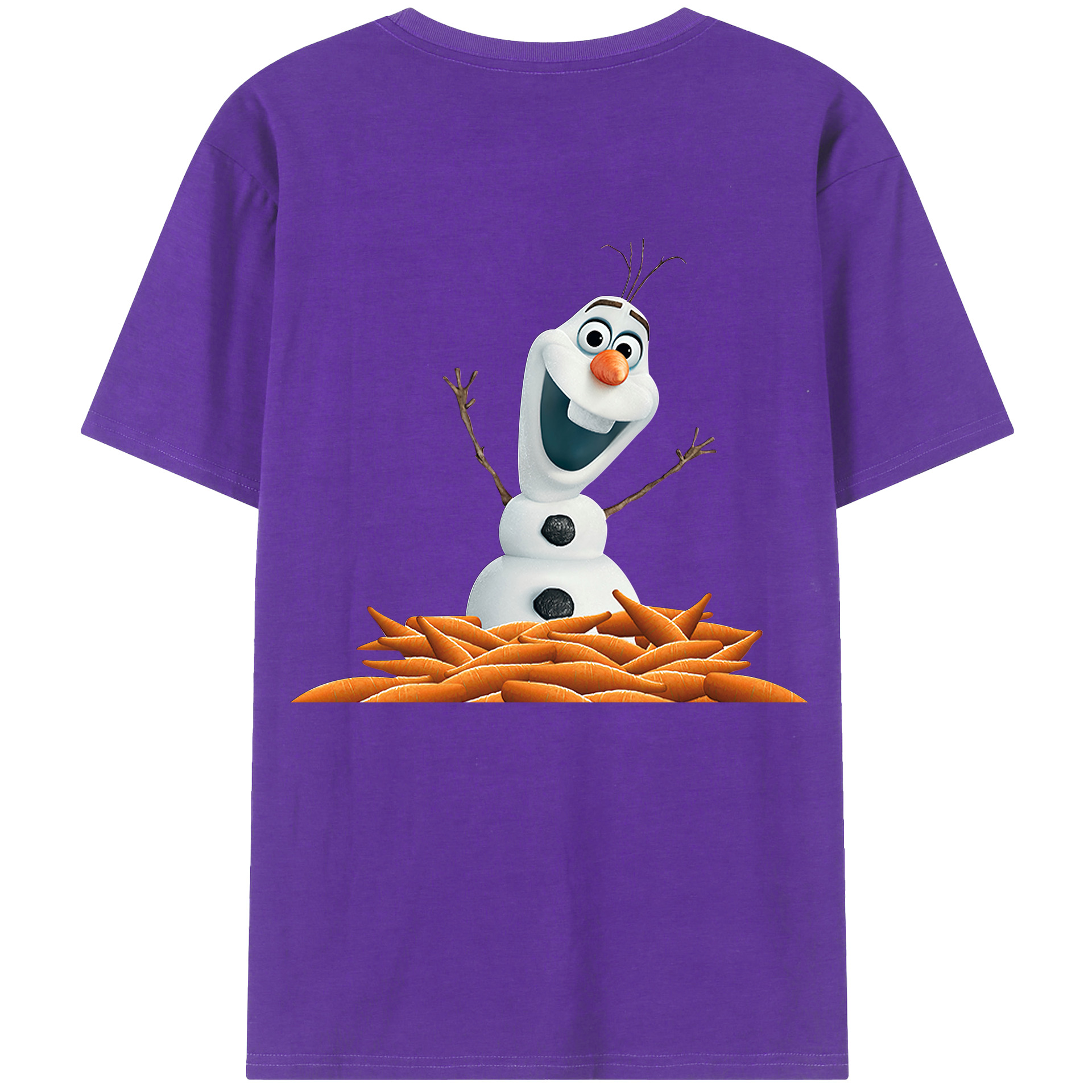 （画像用） アナと雪の女王 アンナ エルサ Frozen Anna Elsa 綿100％ メンズ半袖Tシャツ（バックプリント） 通気性