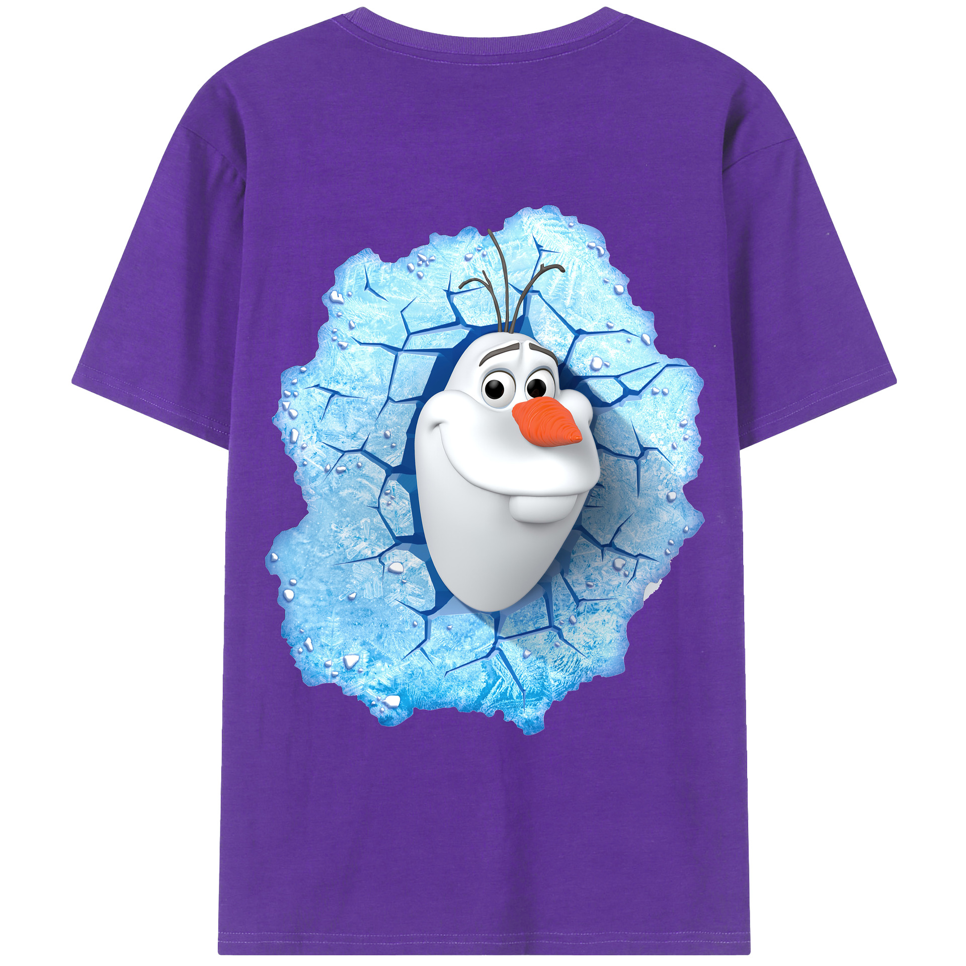 （画像用） アナと雪の女王 アンナ エルサ Frozen Anna Elsa 綿100％ メンズ半袖Tシャツ（バックプリント） 通気性