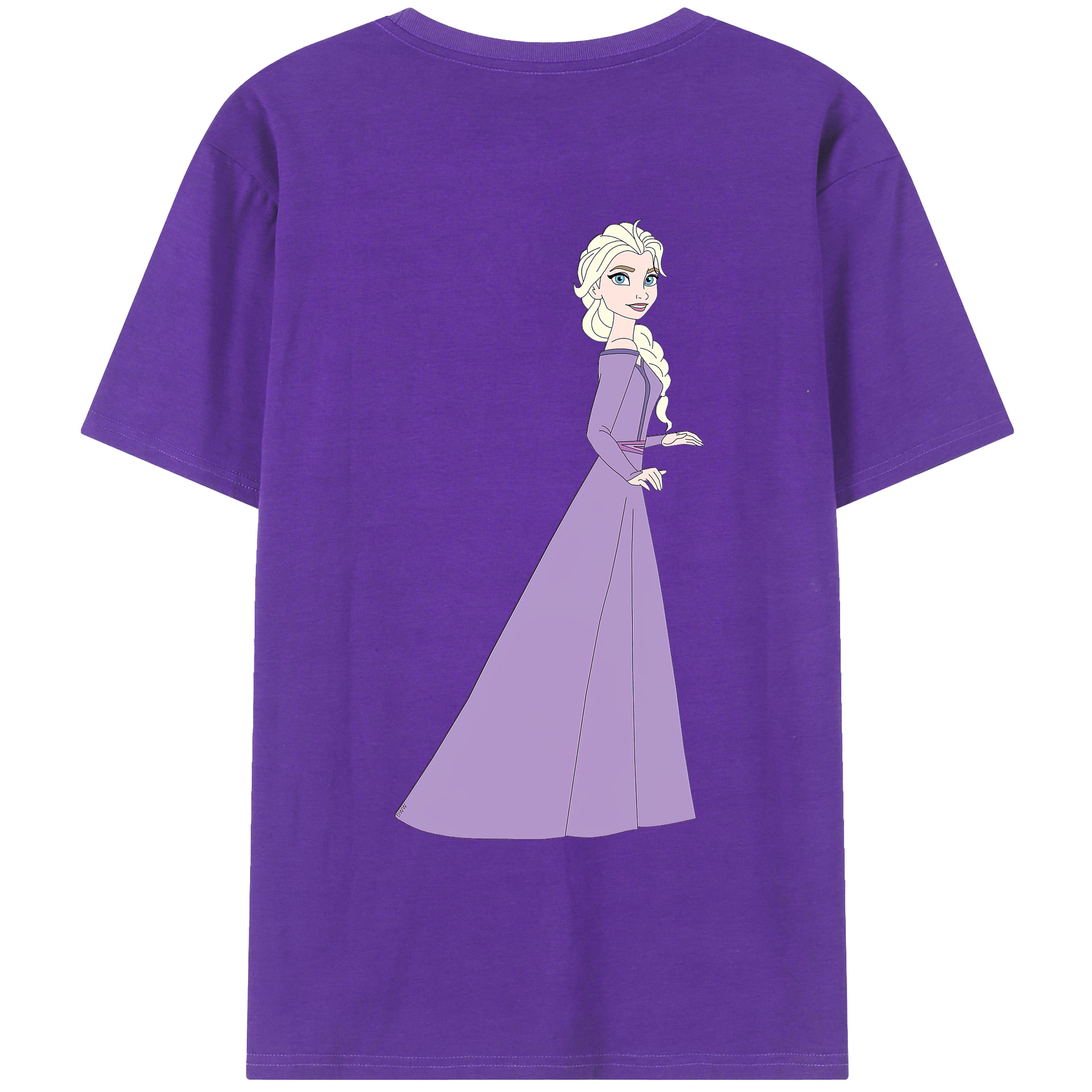 （画像用） アナと雪の女王 アンナ エルサ Frozen Anna Elsa 綿100％ メンズ半袖Tシャツ（バックプリント） 通気性