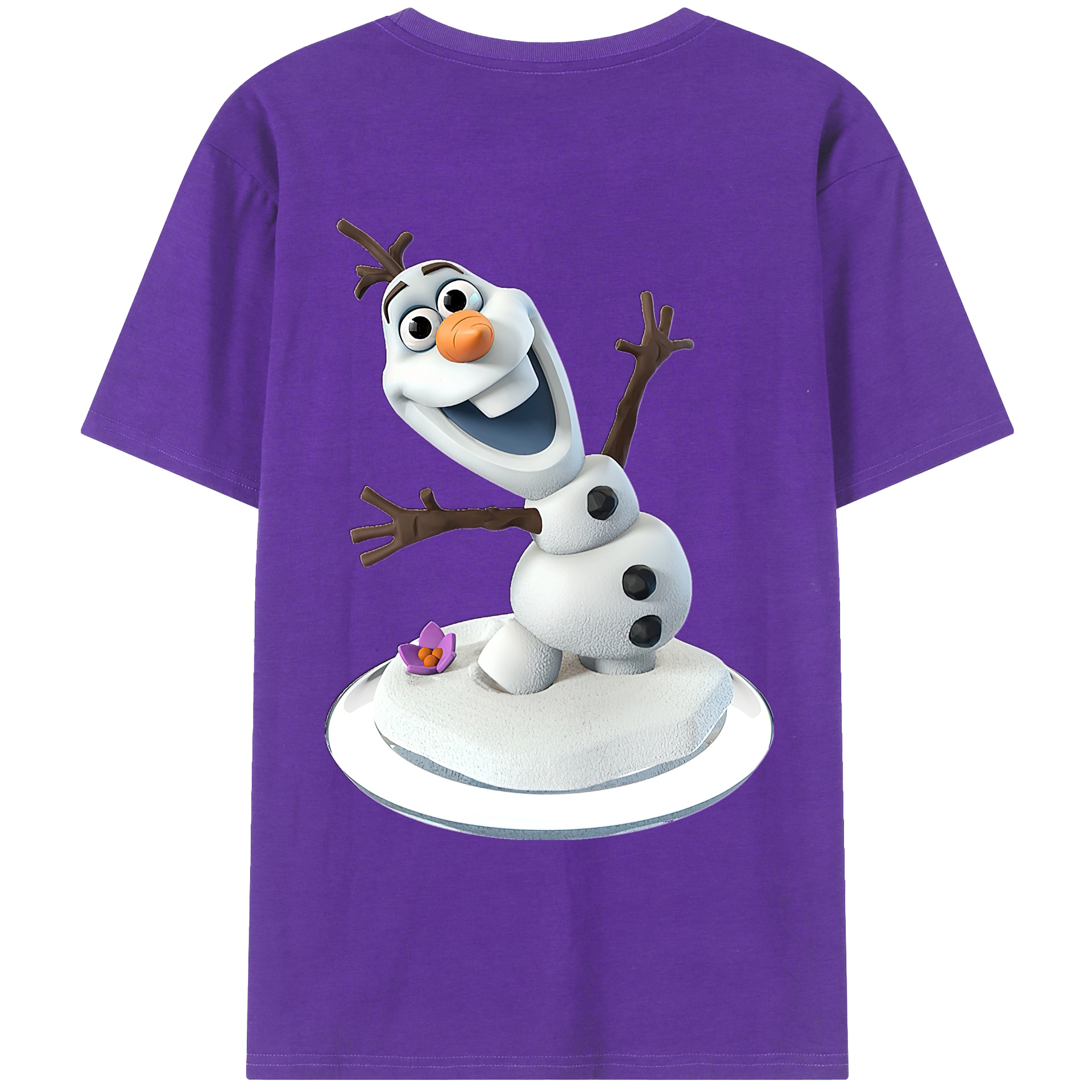 （画像用） アナと雪の女王 アンナ エルサ Frozen Anna Elsa 綿100％ メンズ半袖Tシャツ（バックプリント） 通気性