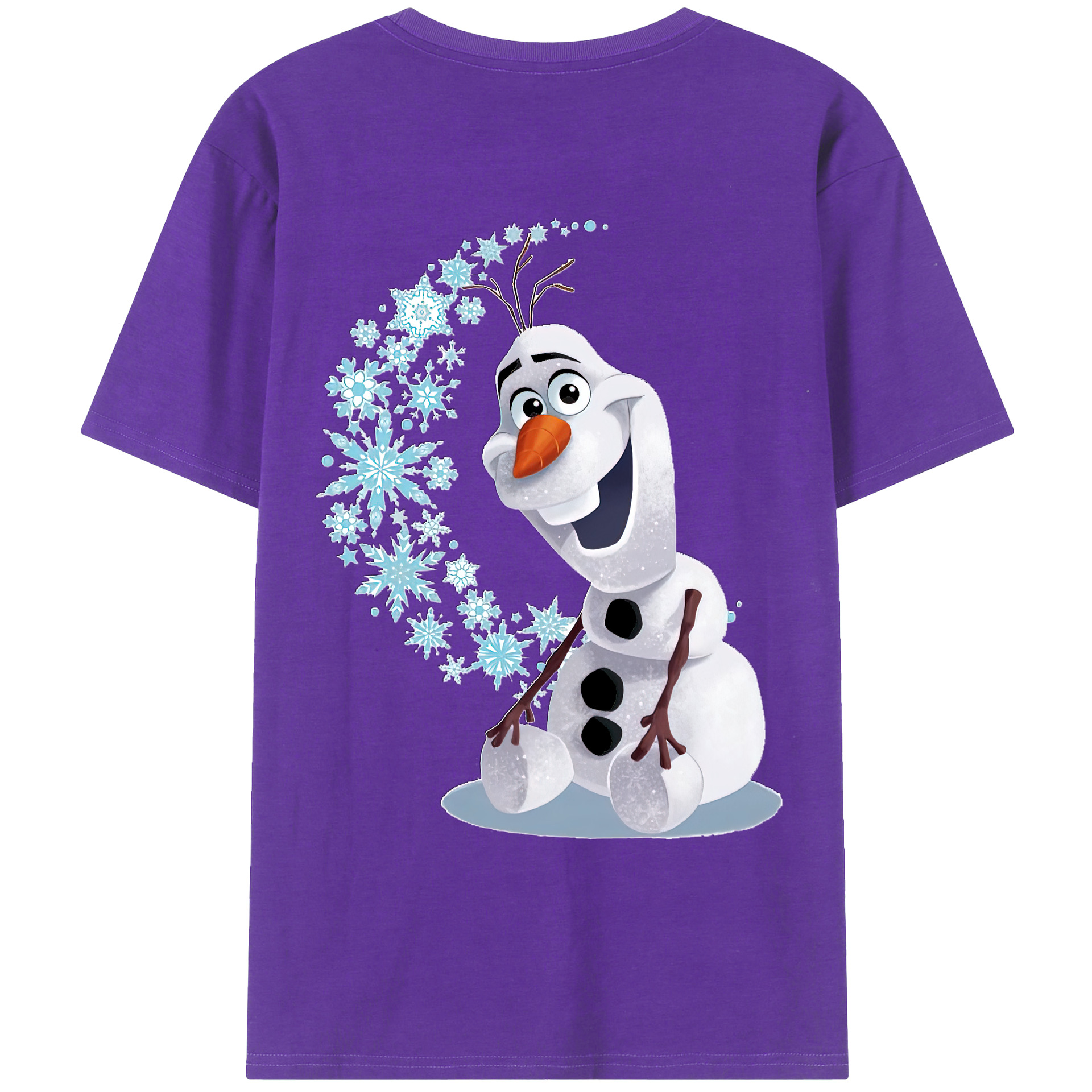 （画像用） アナと雪の女王 アンナ エルサ Frozen Anna Elsa 綿100％ メンズ半袖Tシャツ（バックプリント） 通気性