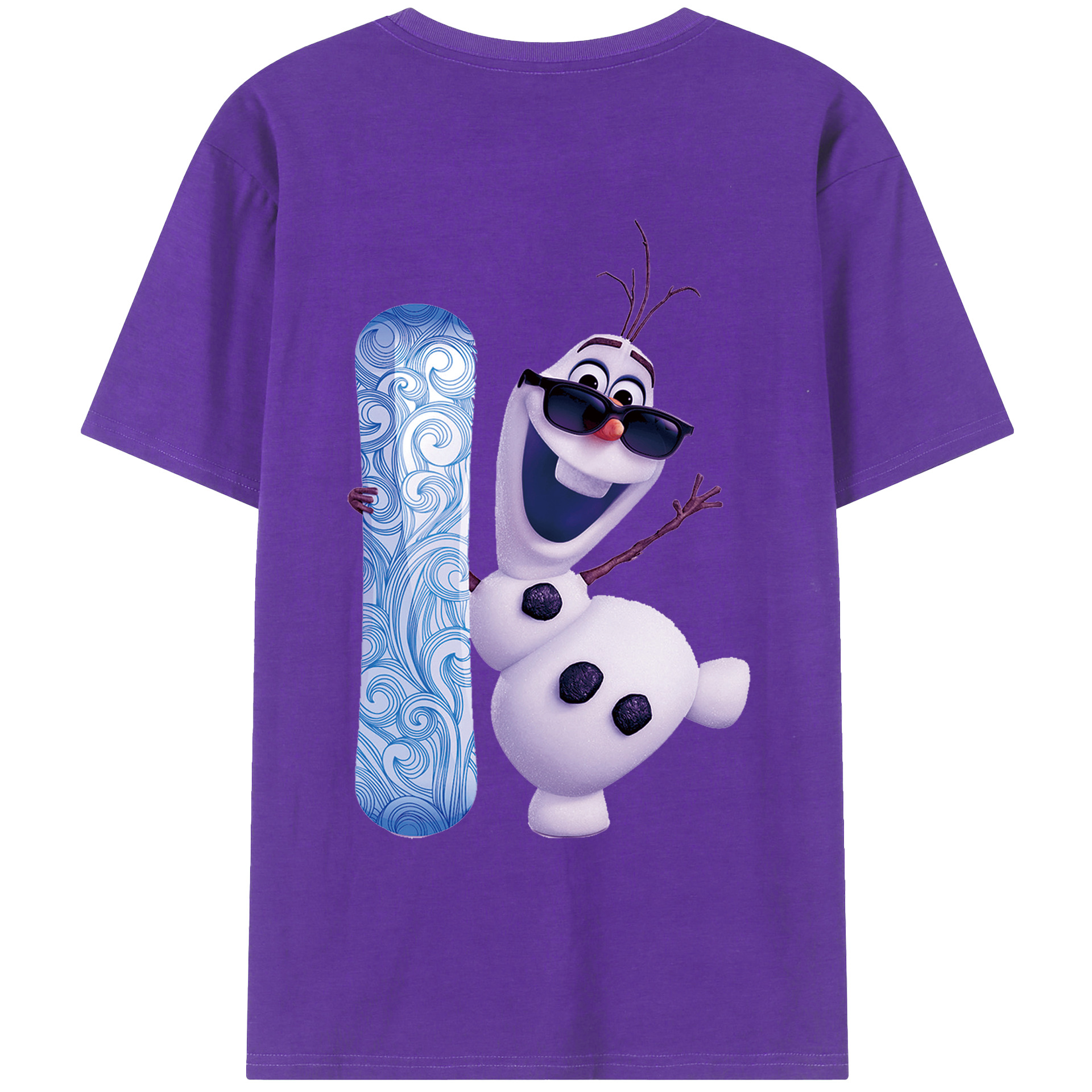 （画像用） アナと雪の女王 アンナ エルサ Frozen Anna Elsa 綿100％ メンズ半袖Tシャツ（バックプリント） 通気性