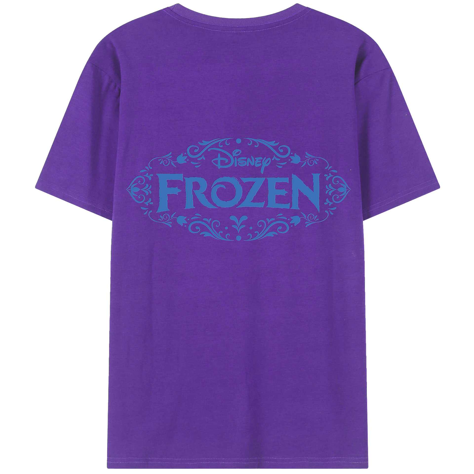 （画像用） アナと雪の女王 アンナ エルサ Frozen Anna Elsa 綿100％ メンズ半袖Tシャツ（バックプリント） 通気性