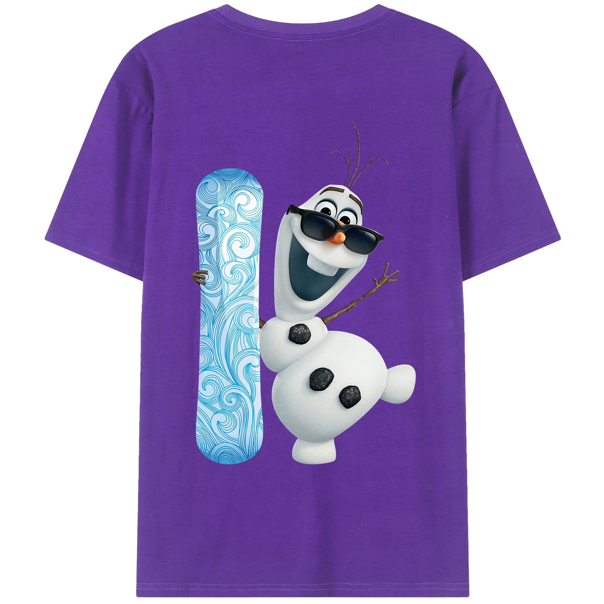 （画像用） アナと雪の女王 アンナ エルサ Frozen Anna Elsa 綿100％ メンズ半袖Tシャツ（バックプリント） 通気性