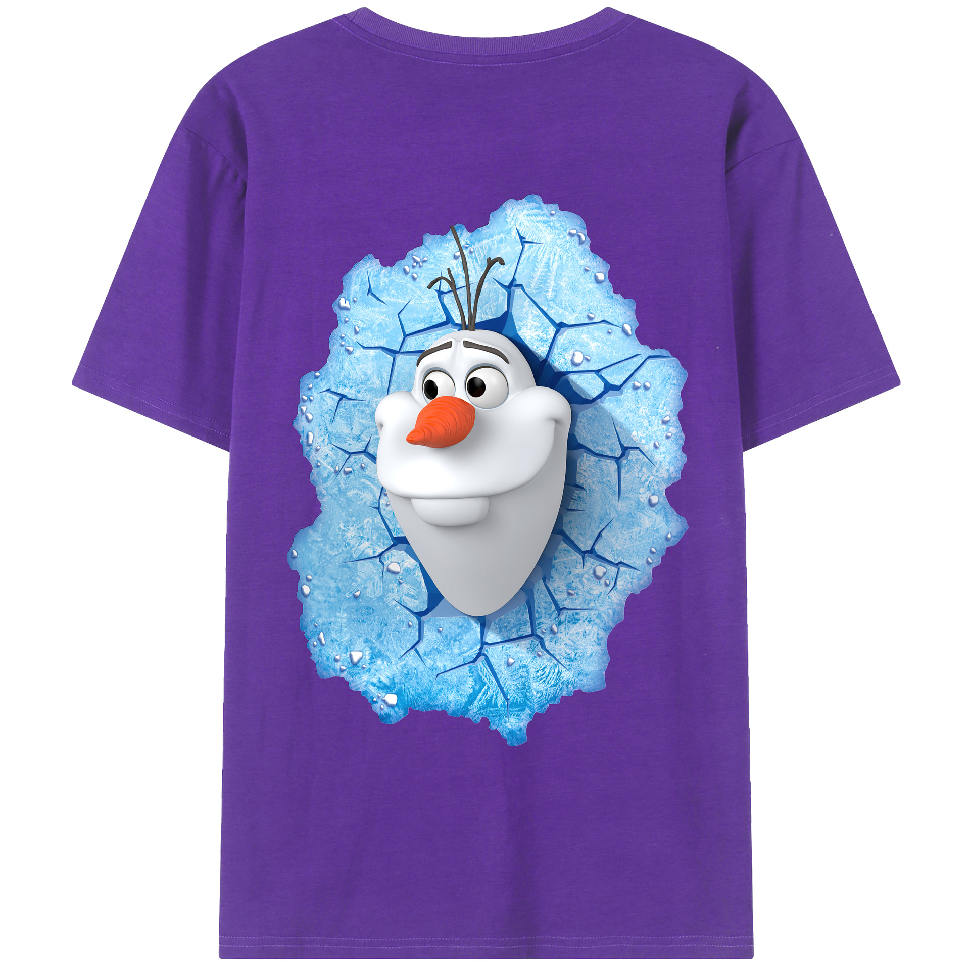 （画像用） アナと雪の女王 アンナ エルサ Frozen Anna Elsa 綿100％ メンズ半袖Tシャツ（バックプリント） 通気性