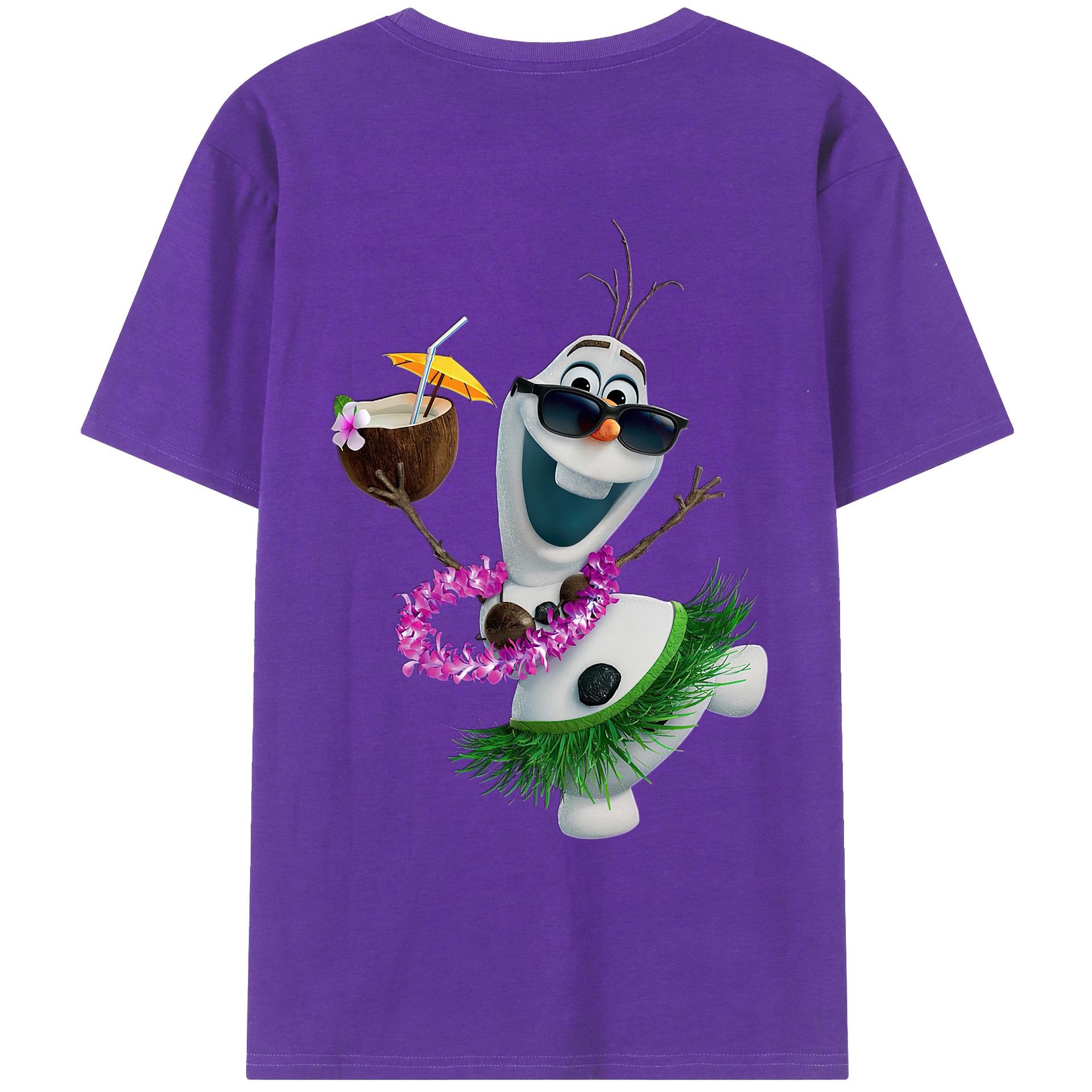 （画像用） アナと雪の女王 アンナ エルサ Frozen Anna Elsa 綿100％ メンズ半袖Tシャツ（バックプリント） 通気性