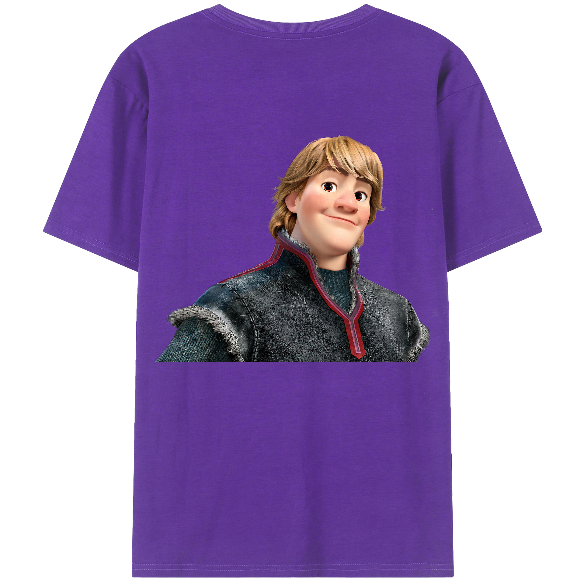 （画像用） アナと雪の女王 アンナ エルサ Frozen Anna Elsa 綿100％ メンズ半袖Tシャツ（バックプリント） 通気性