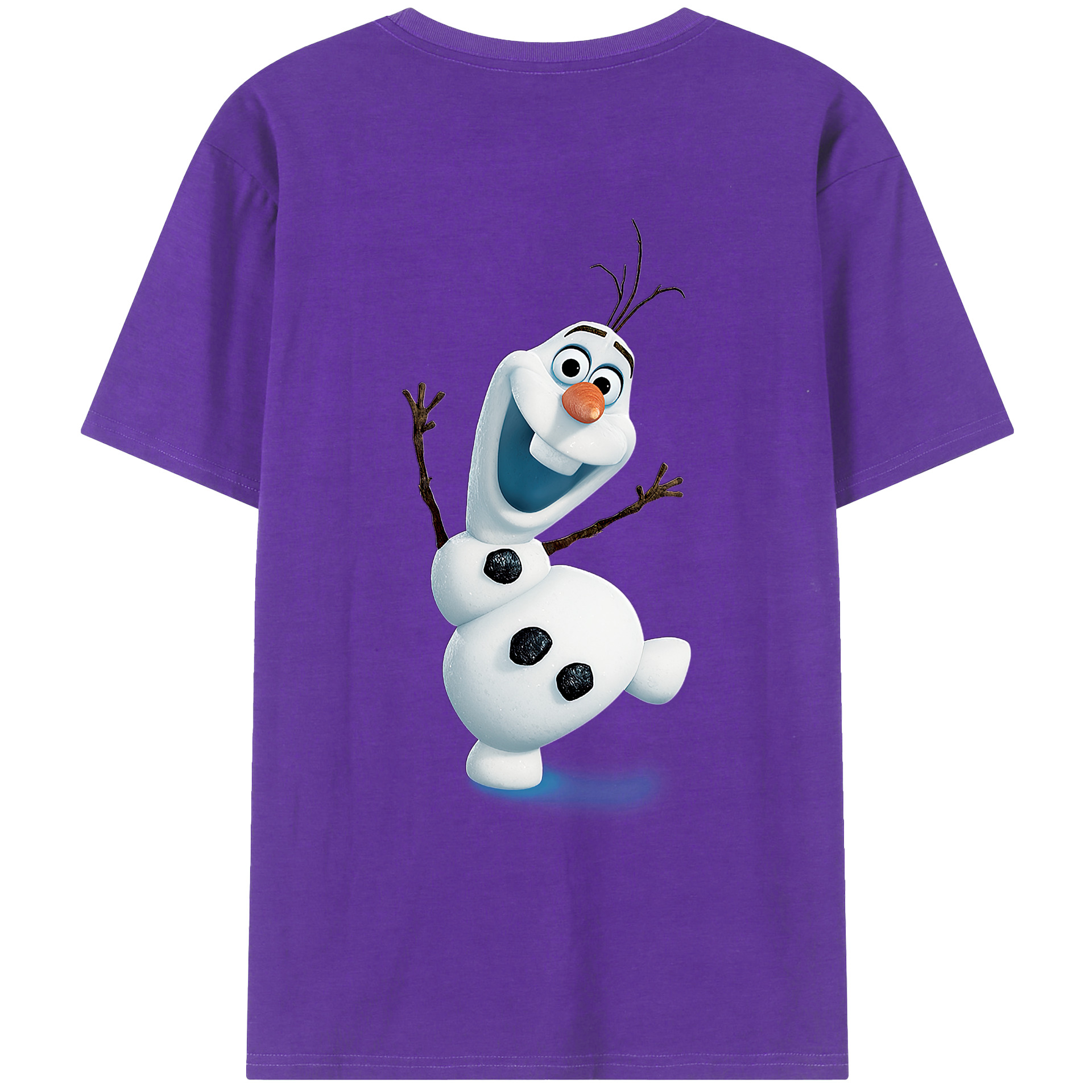 （画像用） アナと雪の女王 アンナ エルサ Frozen Anna Elsa 綿100％ メンズ半袖Tシャツ（バックプリント） 通気性