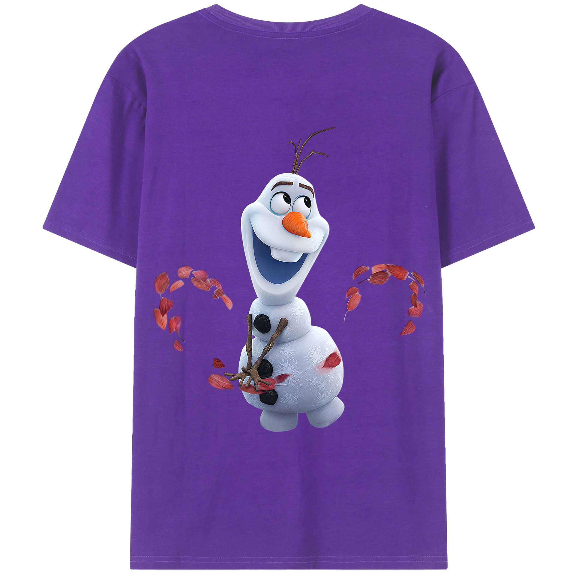 （画像用） アナと雪の女王 アンナ エルサ Frozen Anna Elsa 綿100％ メンズ半袖Tシャツ（バックプリント） 通気性