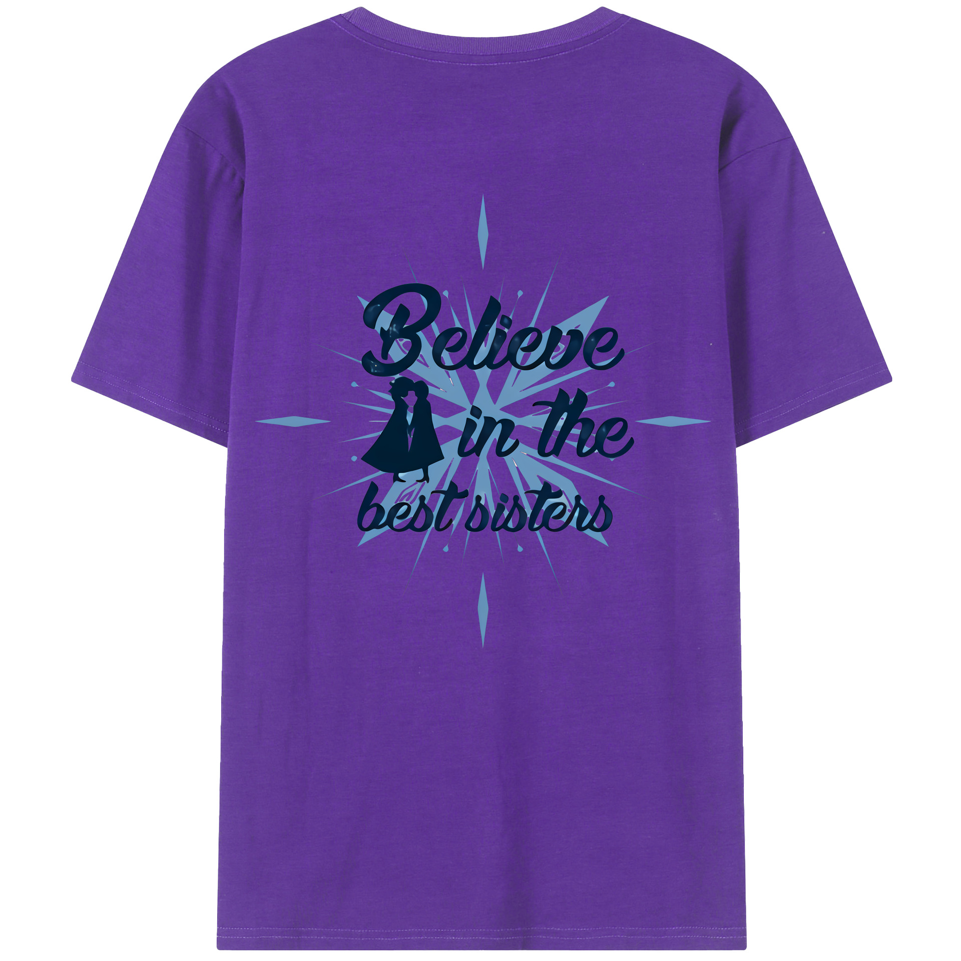 （画像用） アナと雪の女王 アンナ エルサ Frozen Anna Elsa 綿100％ メンズ半袖Tシャツ（バックプリント） 通気性