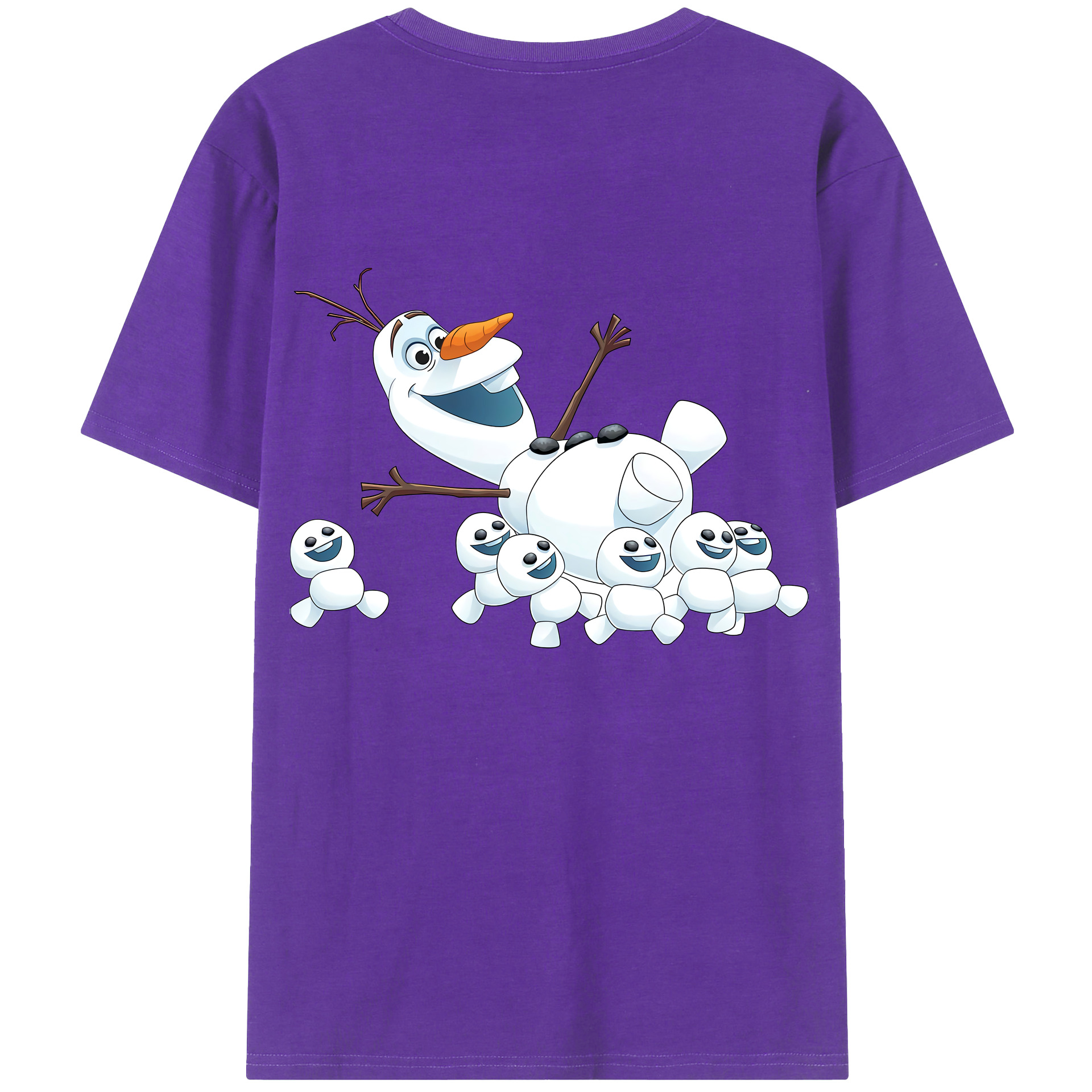 （画像用） アナと雪の女王 アンナ エルサ Frozen Anna Elsa 綿100％ メンズ半袖Tシャツ（バックプリント） 通気性