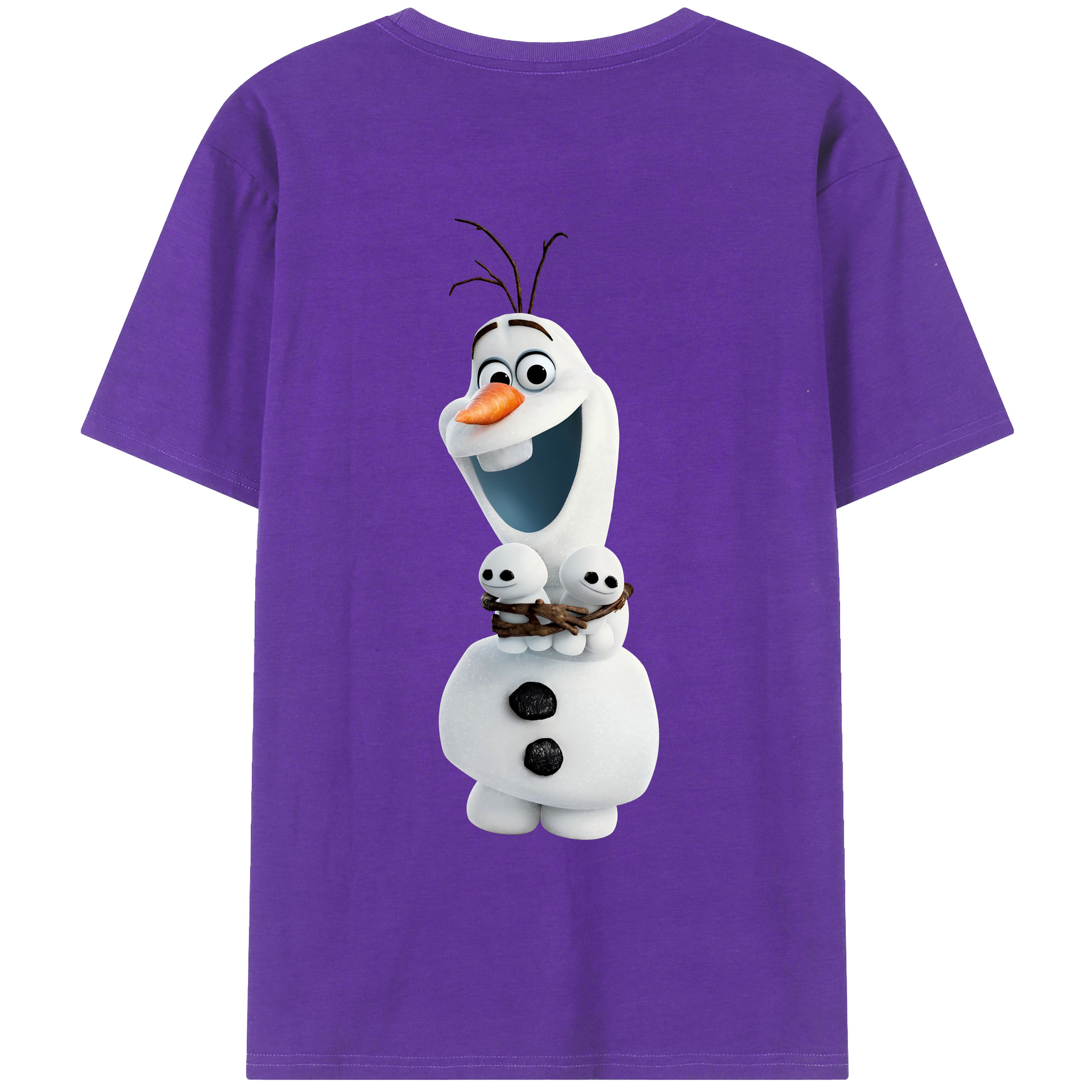（画像用） アナと雪の女王 アンナ エルサ Frozen Anna Elsa 綿100％ メンズ半袖Tシャツ（バックプリント） 通気性