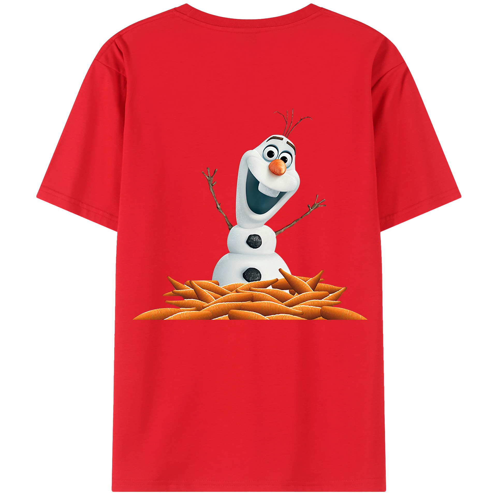 （画像用） アナと雪の女王 アンナ エルサ Frozen Anna Elsa 綿100％ メンズ半袖Tシャツ（バックプリント） 通気性