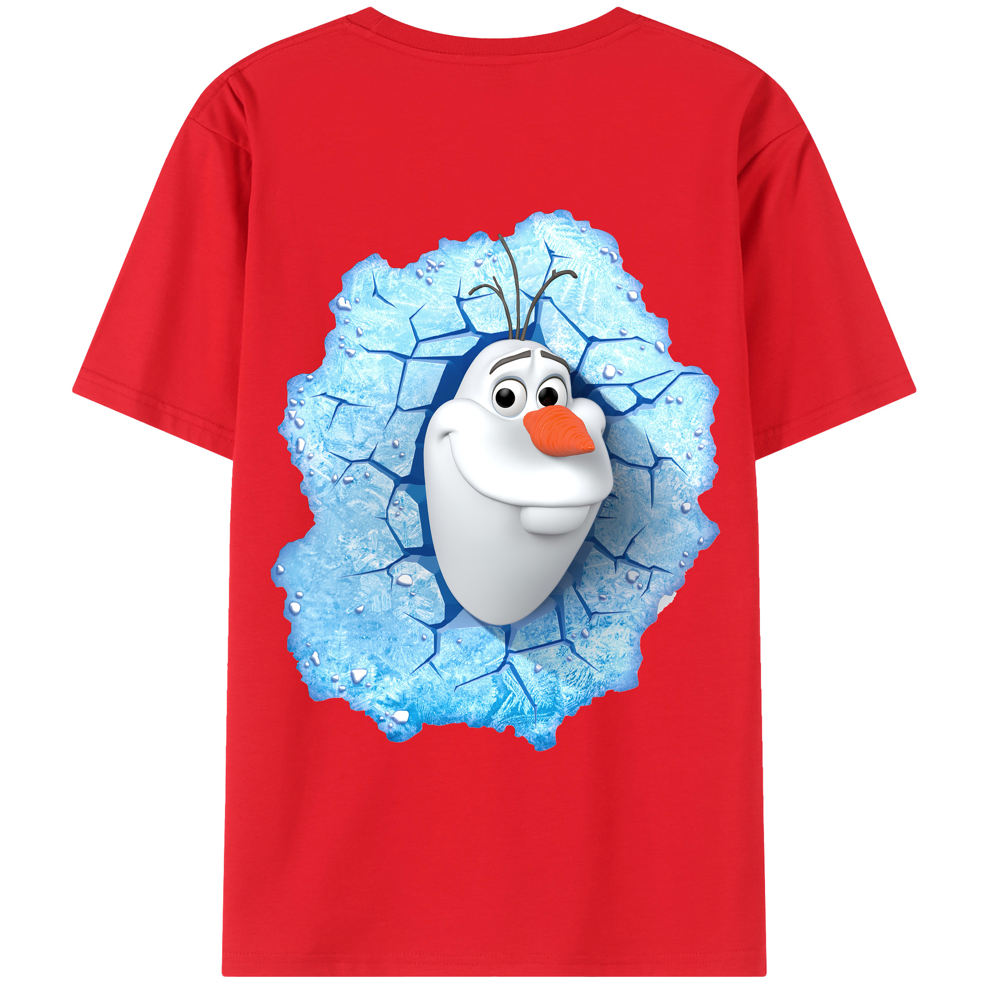 （画像用） アナと雪の女王 アンナ エルサ Frozen Anna Elsa 綿100％ メンズ半袖Tシャツ（バックプリント） 通気性