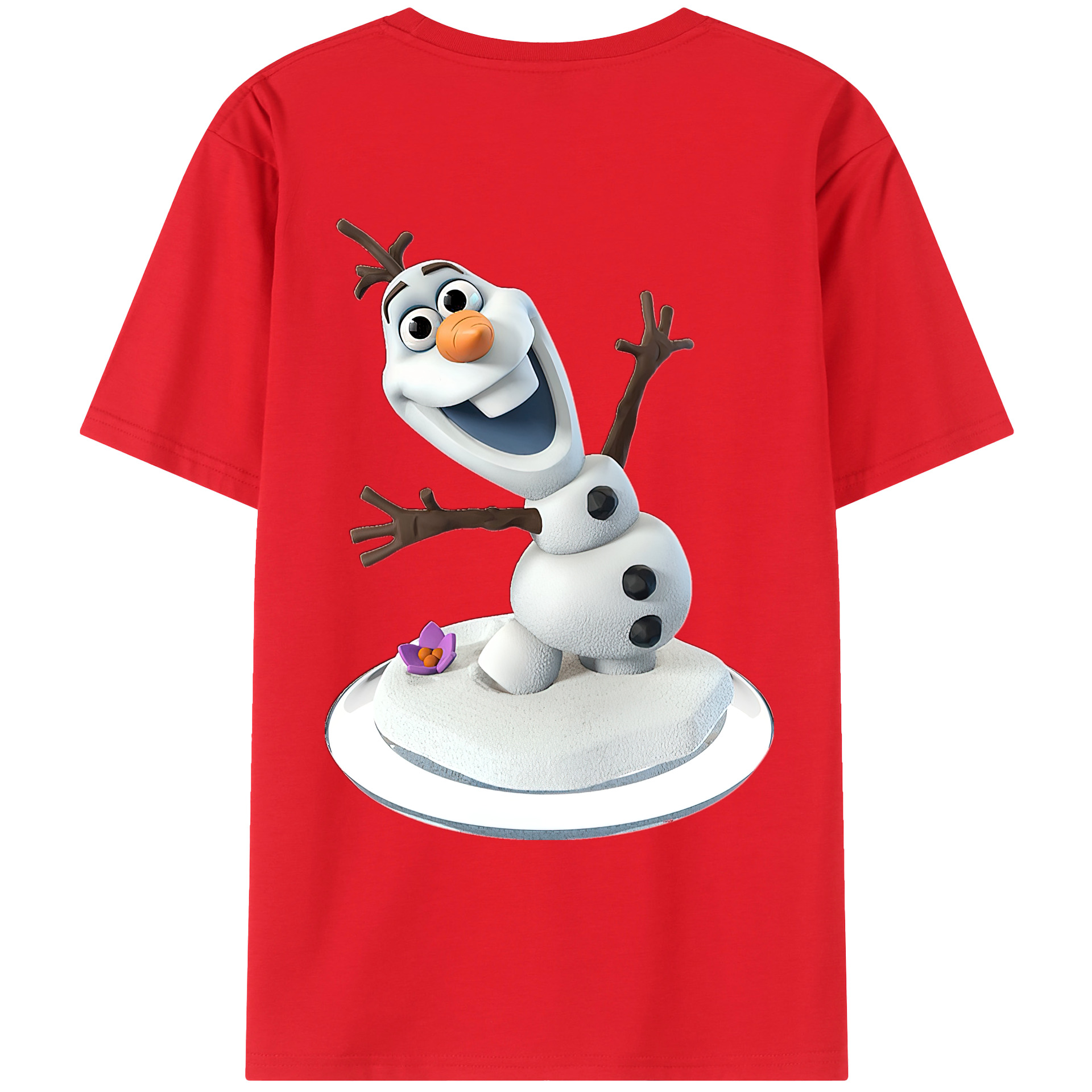 （画像用） アナと雪の女王 アンナ エルサ Frozen Anna Elsa 綿100％ メンズ半袖Tシャツ（バックプリント） 通気性