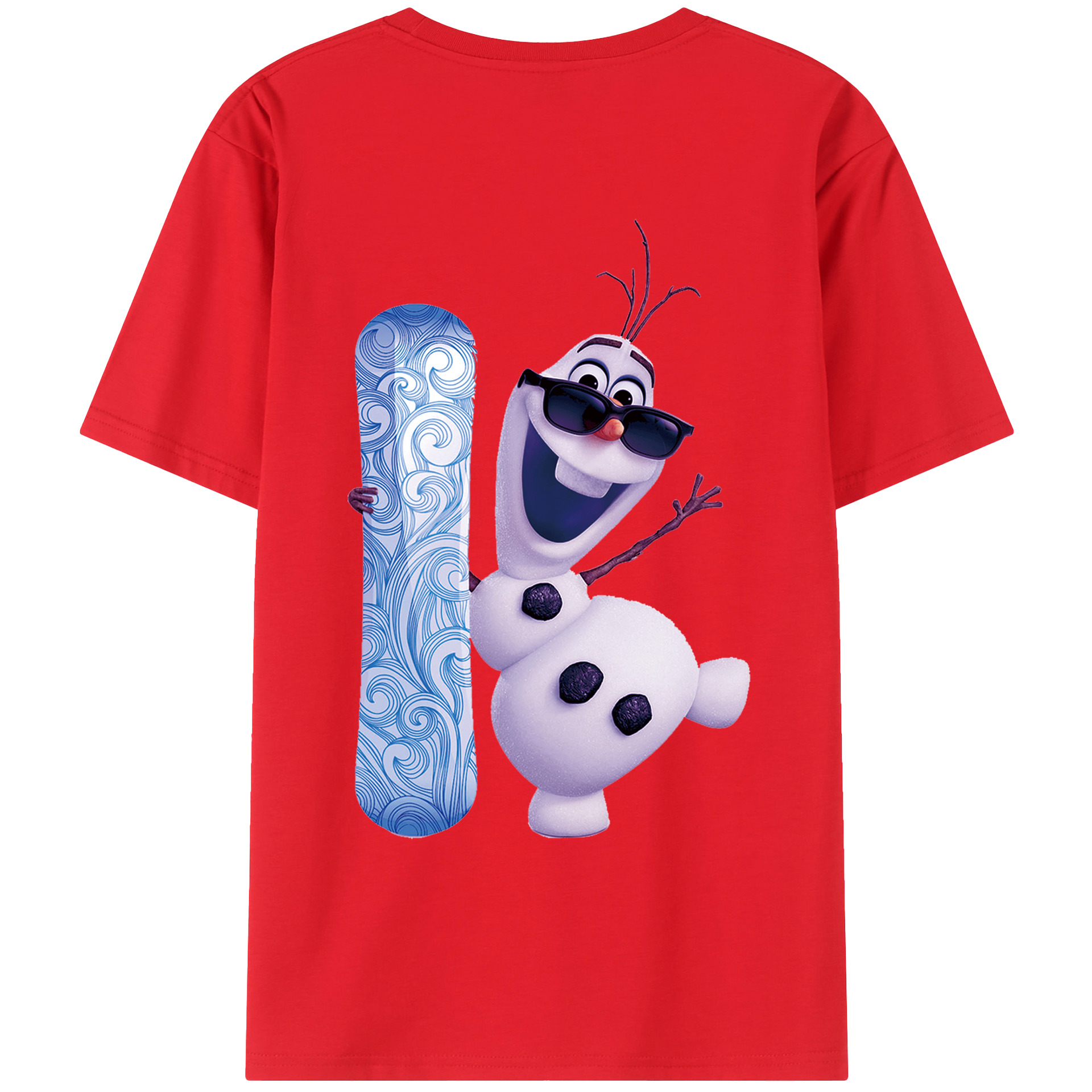 （画像用） アナと雪の女王 アンナ エルサ Frozen Anna Elsa 綿100％ メンズ半袖Tシャツ（バックプリント） 通気性