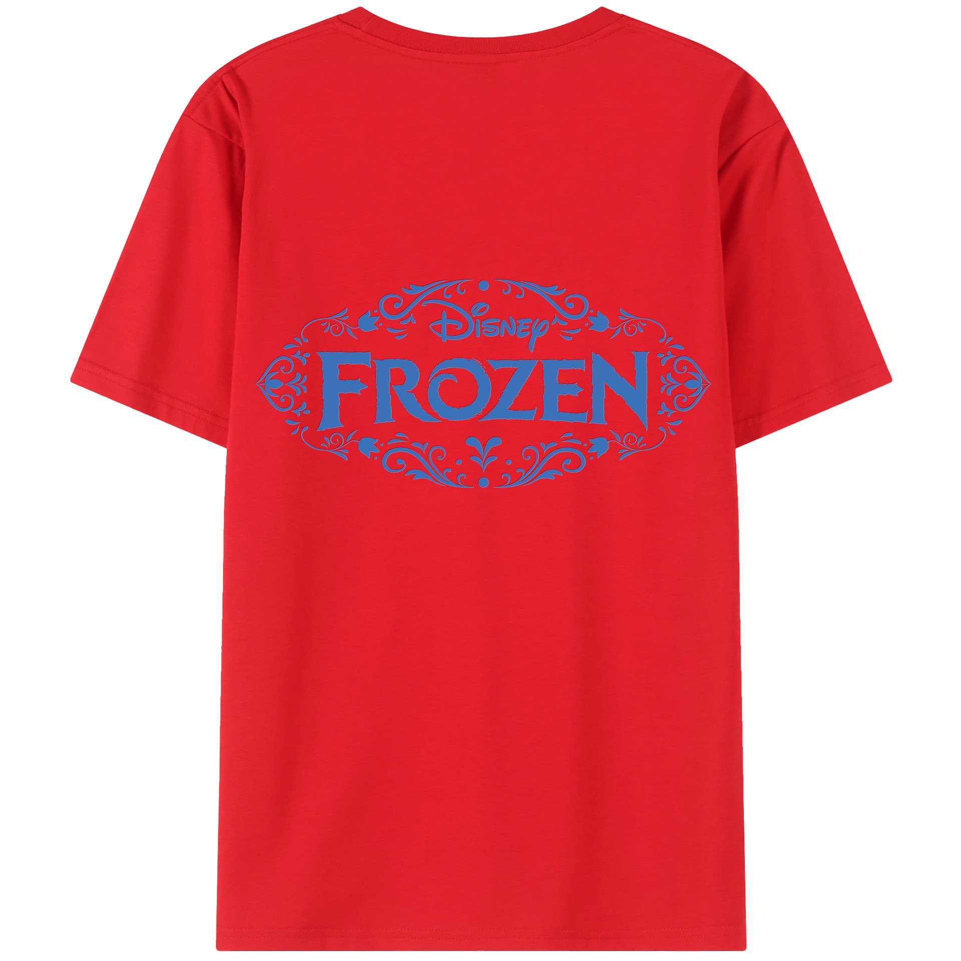 （画像用） アナと雪の女王 アンナ エルサ Frozen Anna Elsa 綿100％ メンズ半袖Tシャツ（バックプリント） 通気性