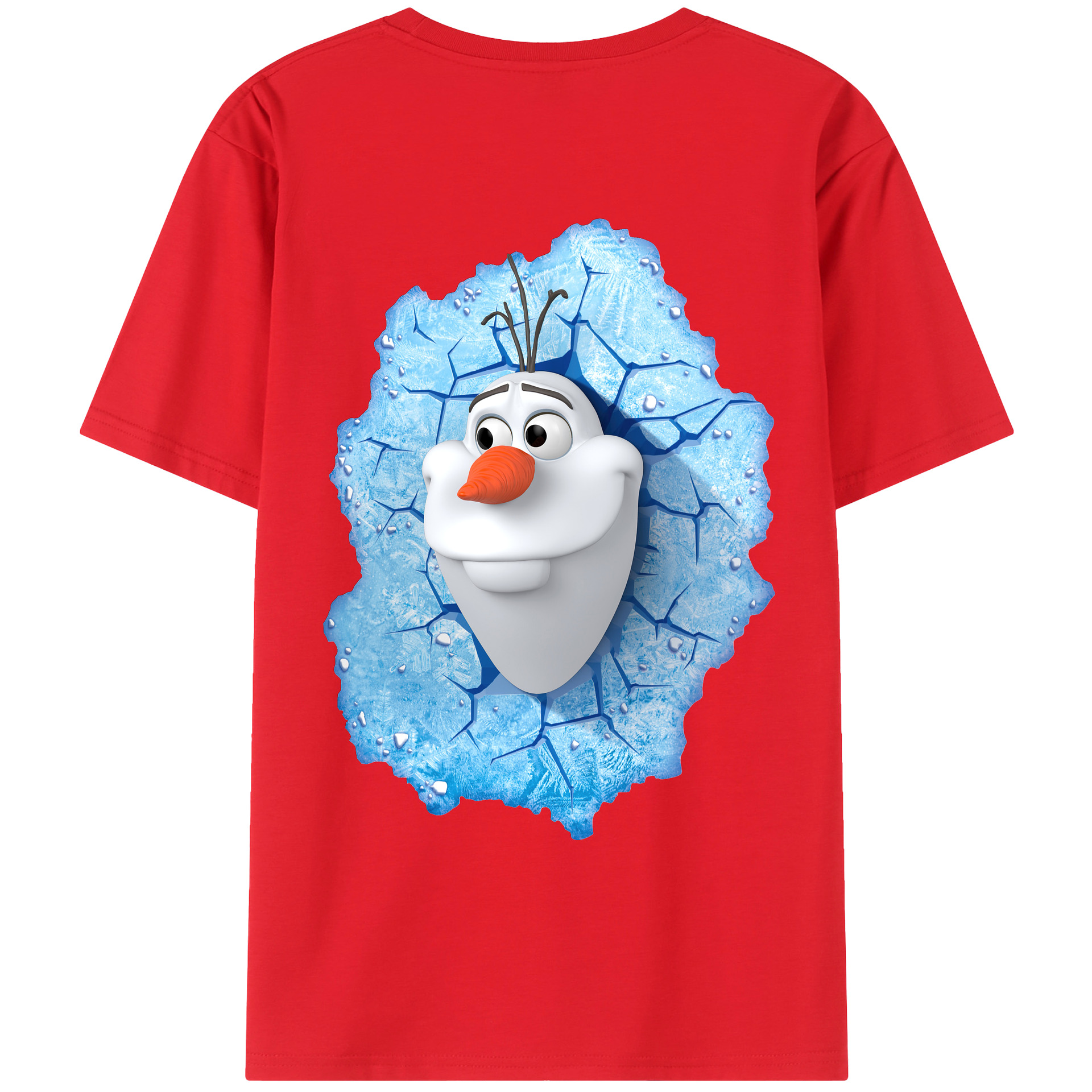 （画像用） アナと雪の女王 アンナ エルサ Frozen Anna Elsa 綿100％ メンズ半袖Tシャツ（バックプリント） 通気性