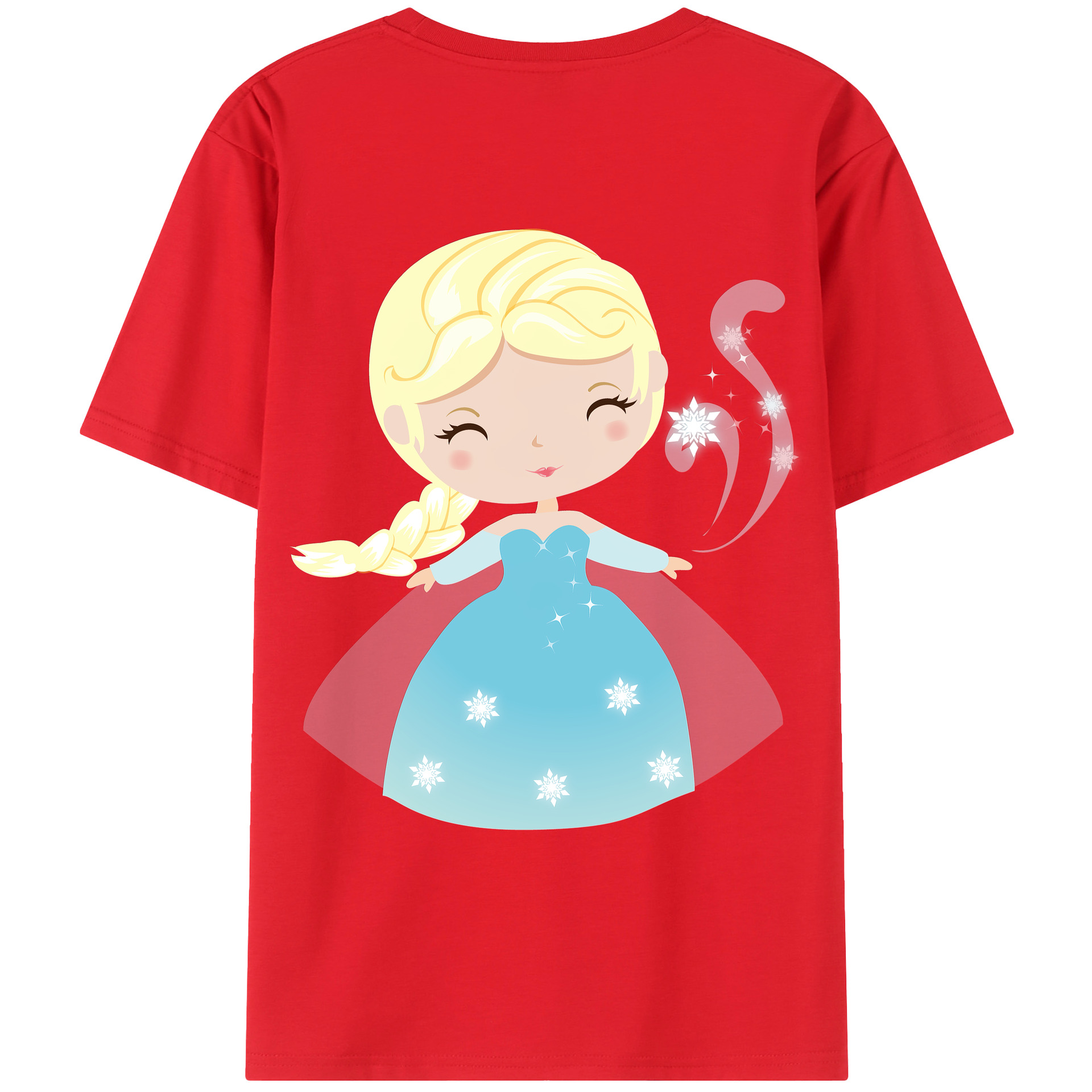 （画像用） アナと雪の女王 アンナ エルサ Frozen Anna Elsa 綿100％ メンズ半袖Tシャツ（バックプリント） 通気性