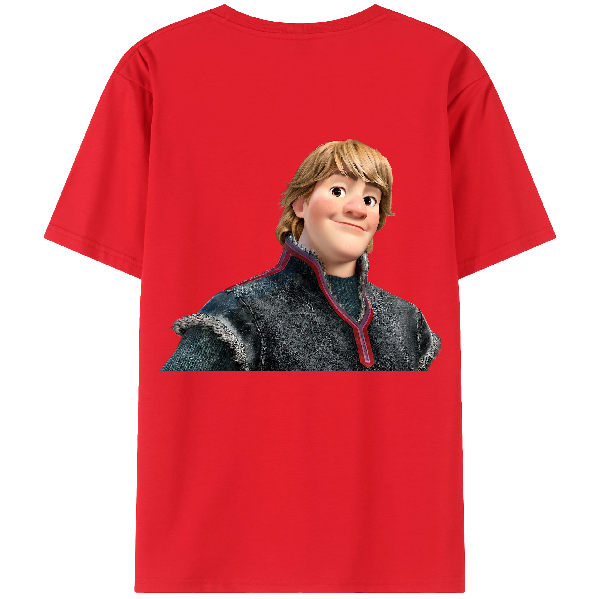（画像用） アナと雪の女王 アンナ エルサ Frozen Anna Elsa 綿100％ メンズ半袖Tシャツ（バックプリント） 通気性