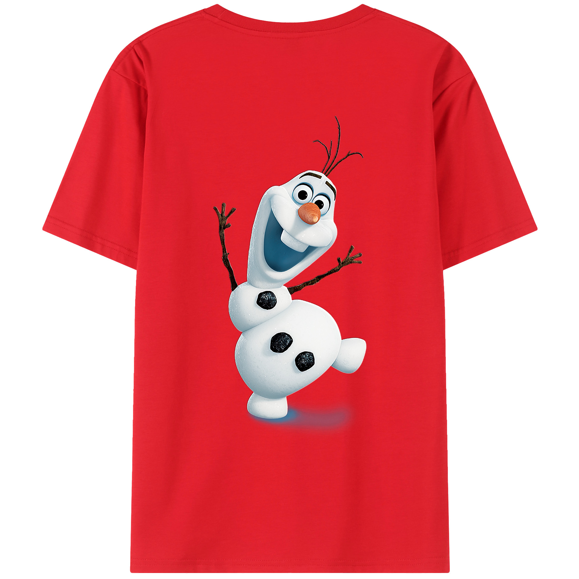 （画像用） アナと雪の女王 アンナ エルサ Frozen Anna Elsa 綿100％ メンズ半袖Tシャツ（バックプリント） 通気性