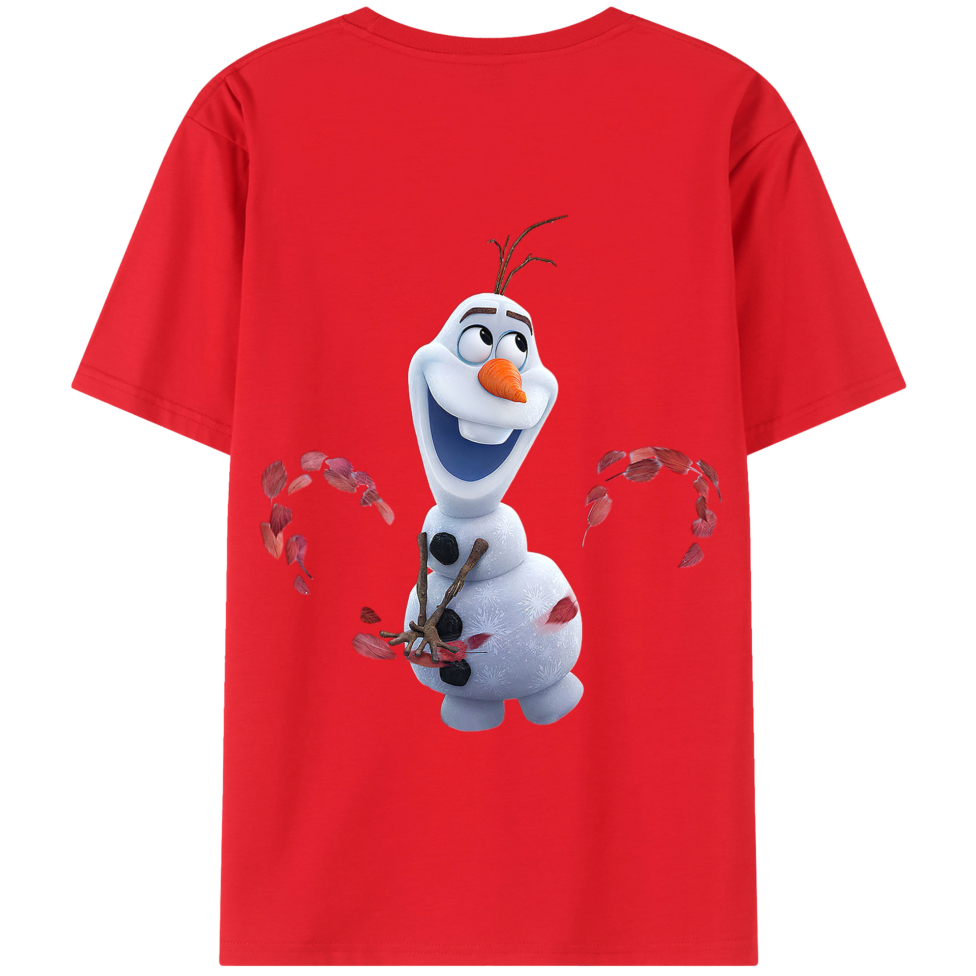 （画像用） アナと雪の女王 アンナ エルサ Frozen Anna Elsa 綿100％ メンズ半袖Tシャツ（バックプリント） 通気性