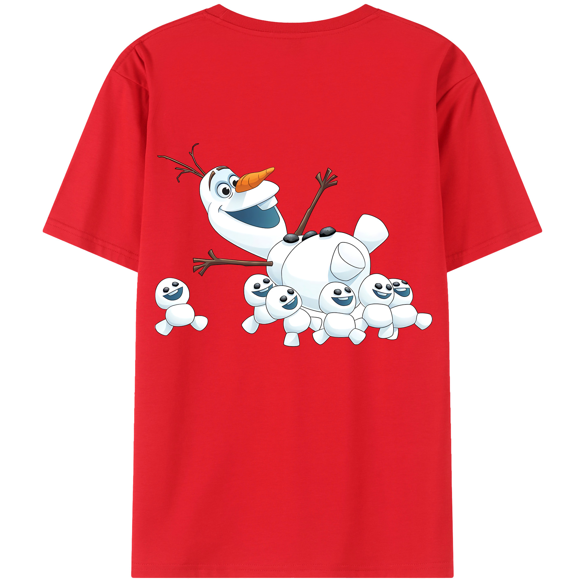 （画像用） アナと雪の女王 アンナ エルサ Frozen Anna Elsa 綿100％ メンズ半袖Tシャツ（バックプリント） 通気性
