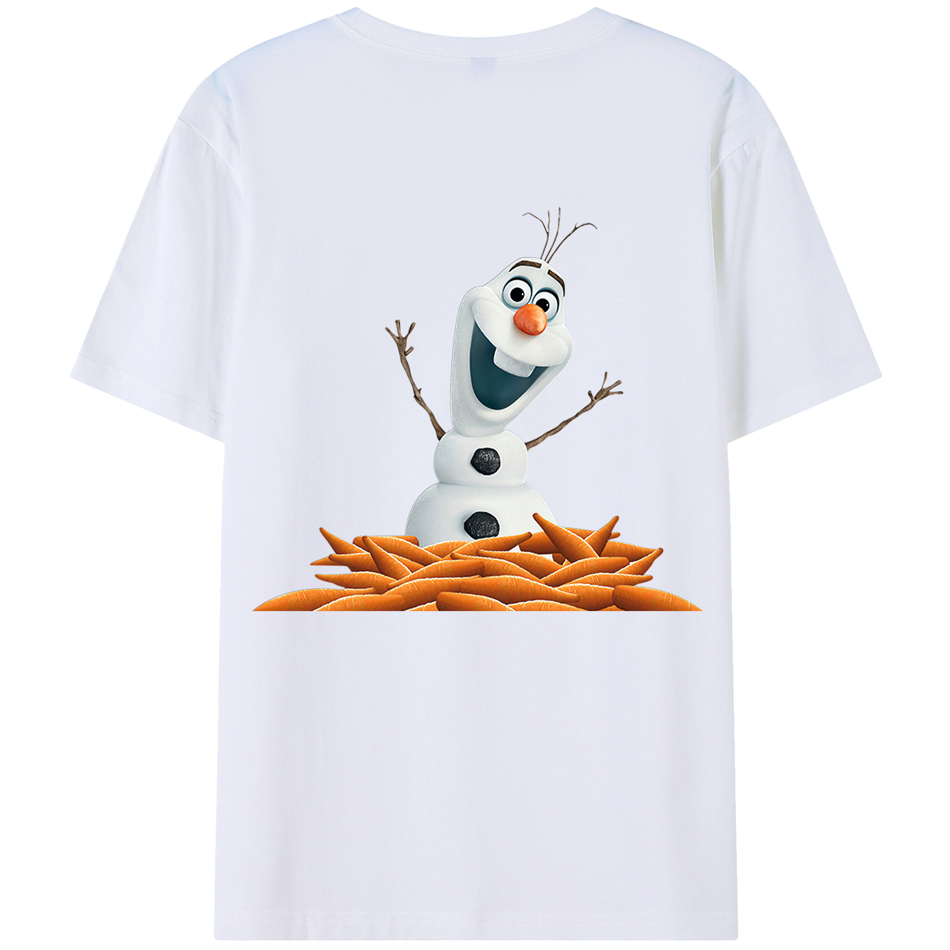 （画像用） アナと雪の女王 アンナ エルサ Frozen Anna Elsa 綿100％ メンズ半袖Tシャツ（バックプリント） 通気性