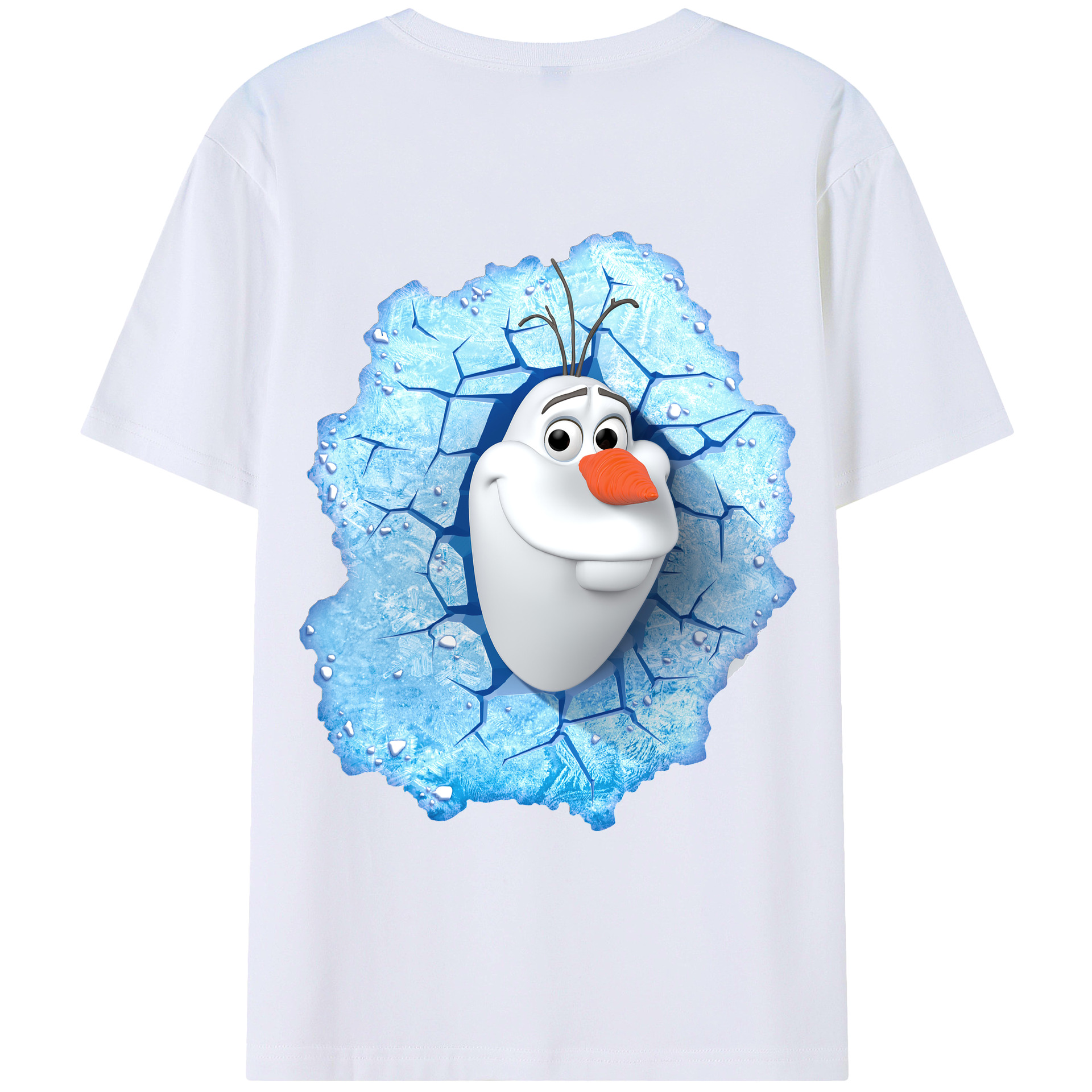 （画像用） アナと雪の女王 アンナ エルサ Frozen Anna Elsa 綿100％ メンズ半袖Tシャツ（バックプリント） 通気性
