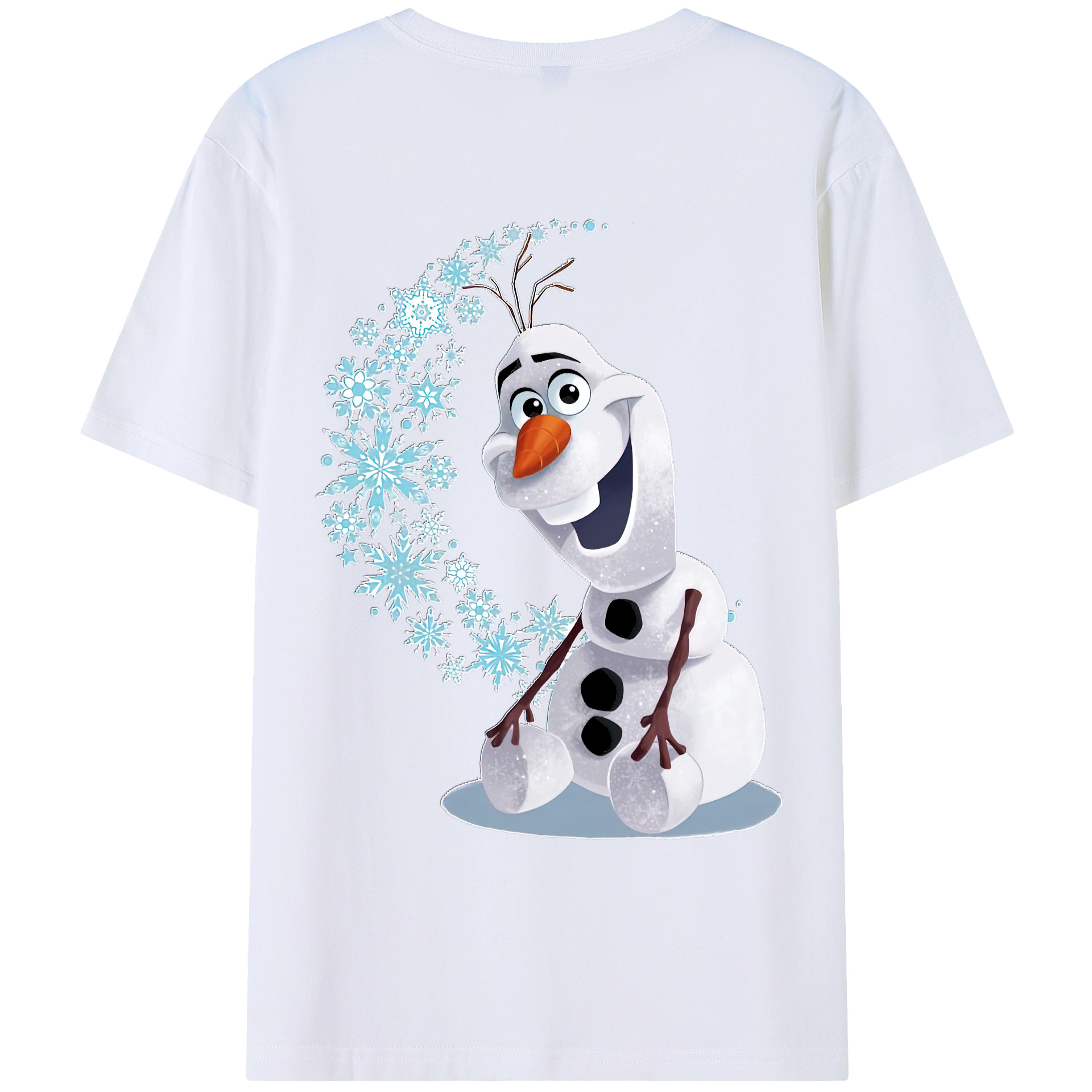 （画像用） アナと雪の女王 アンナ エルサ Frozen Anna Elsa 綿100％ メンズ半袖Tシャツ（バックプリント） 通気性