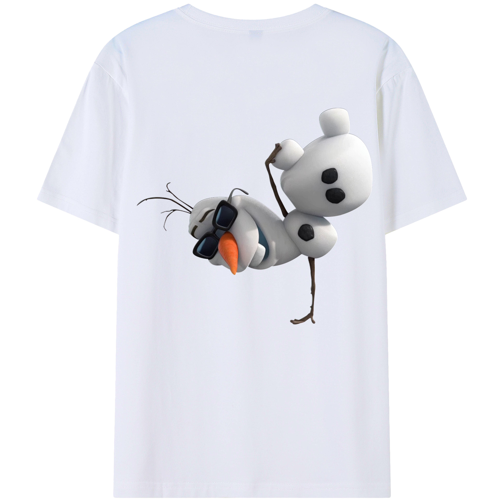 （画像用） アナと雪の女王 アンナ エルサ Frozen Anna Elsa 綿100％ メンズ半袖Tシャツ（バックプリント） 通気性