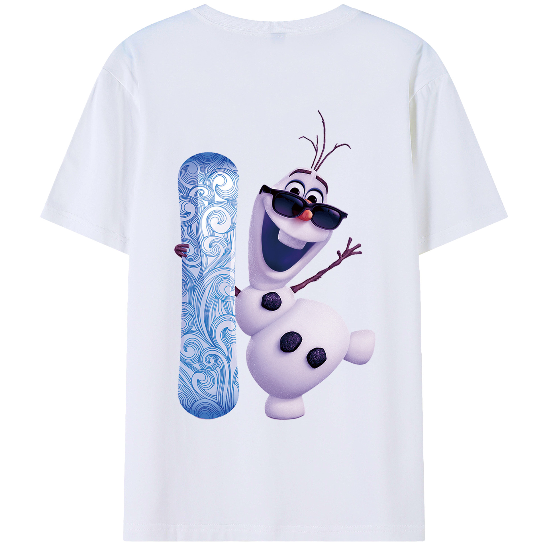 （画像用） アナと雪の女王 アンナ エルサ Frozen Anna Elsa 綿100％ メンズ半袖Tシャツ（バックプリント） 通気性