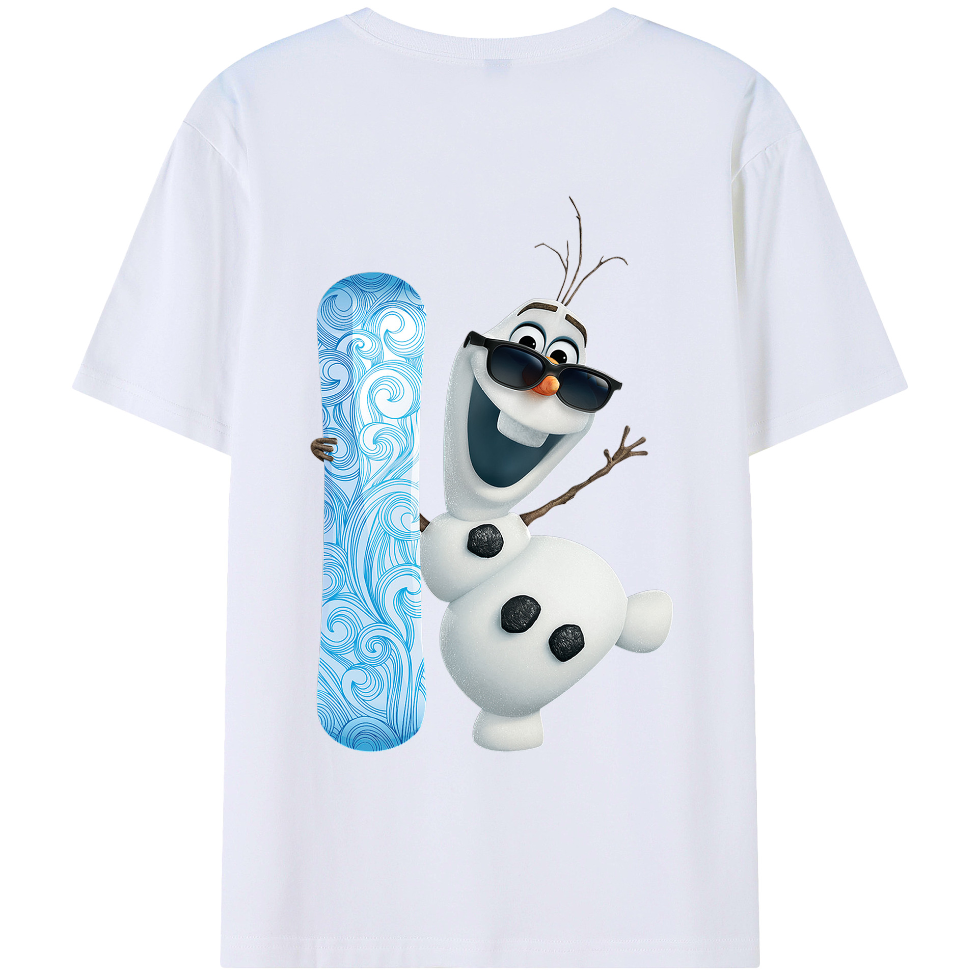 （画像用） アナと雪の女王 アンナ エルサ Frozen Anna Elsa 綿100％ メンズ半袖Tシャツ（バックプリント） 通気性