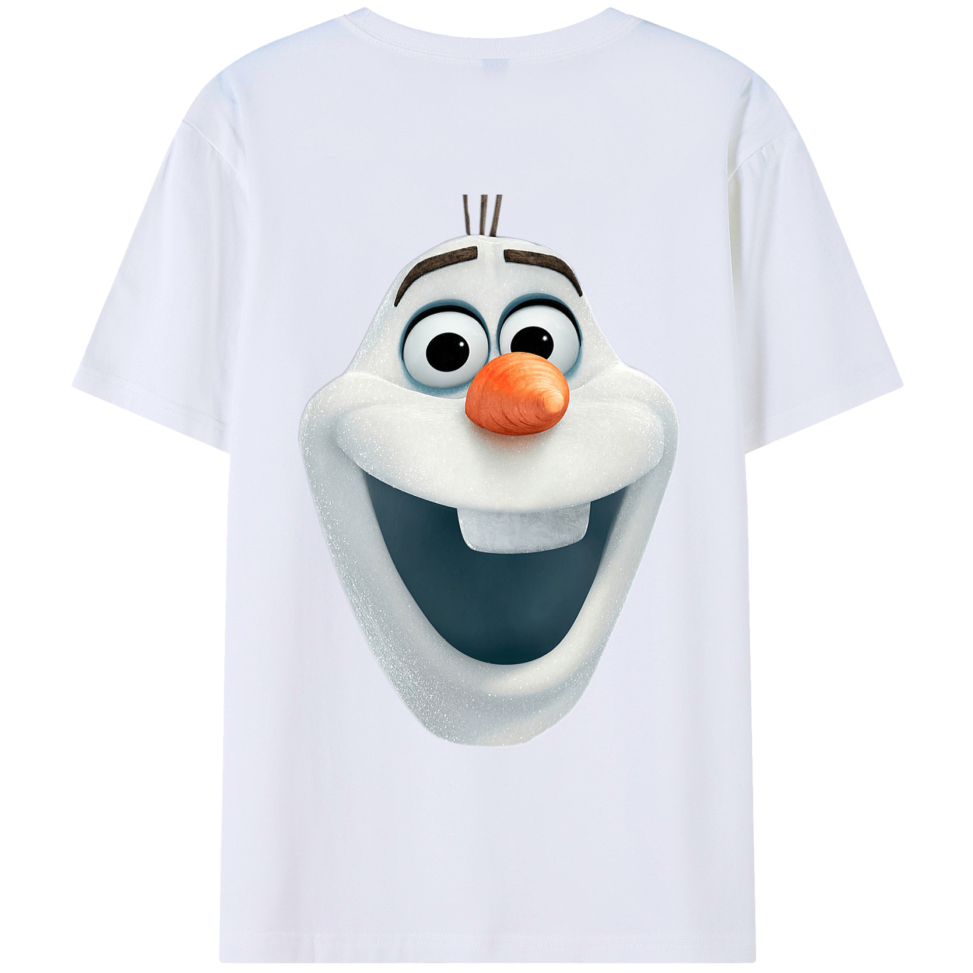 （画像用） アナと雪の女王 アンナ エルサ Frozen Anna Elsa 綿100％ メンズ半袖Tシャツ（バックプリント） 通気性