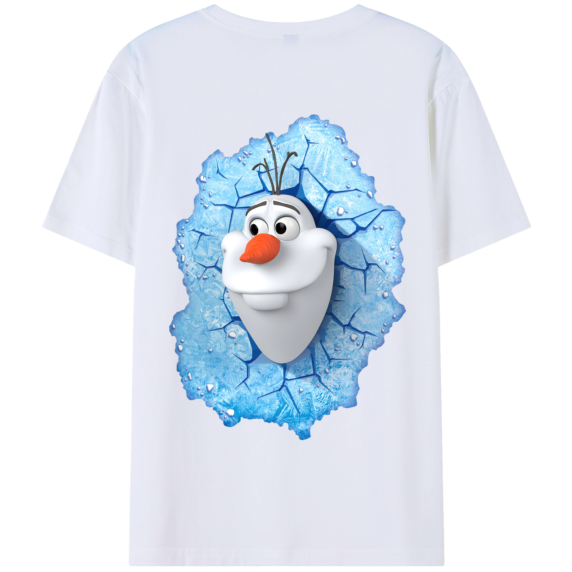 （画像用） アナと雪の女王 アンナ エルサ Frozen Anna Elsa 綿100％ メンズ半袖Tシャツ（バックプリント） 通気性