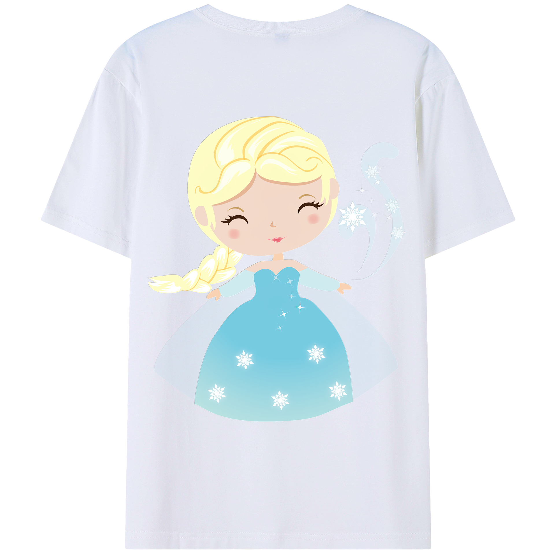 （画像用） アナと雪の女王 アンナ エルサ Frozen Anna Elsa 綿100％ メンズ半袖Tシャツ（バックプリント） 通気性