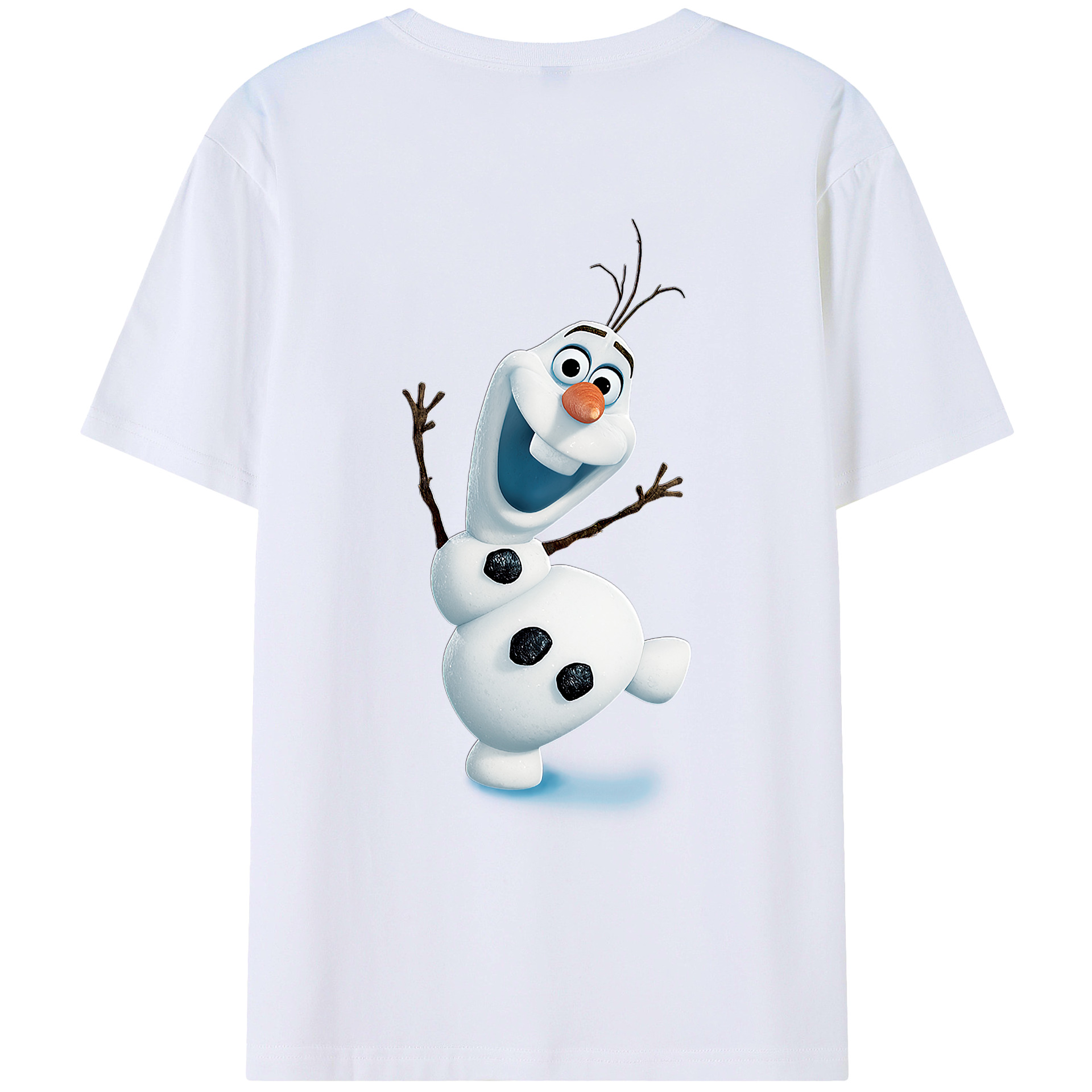 （画像用） アナと雪の女王 アンナ エルサ Frozen Anna Elsa 綿100％ メンズ半袖Tシャツ（バックプリント） 通気性