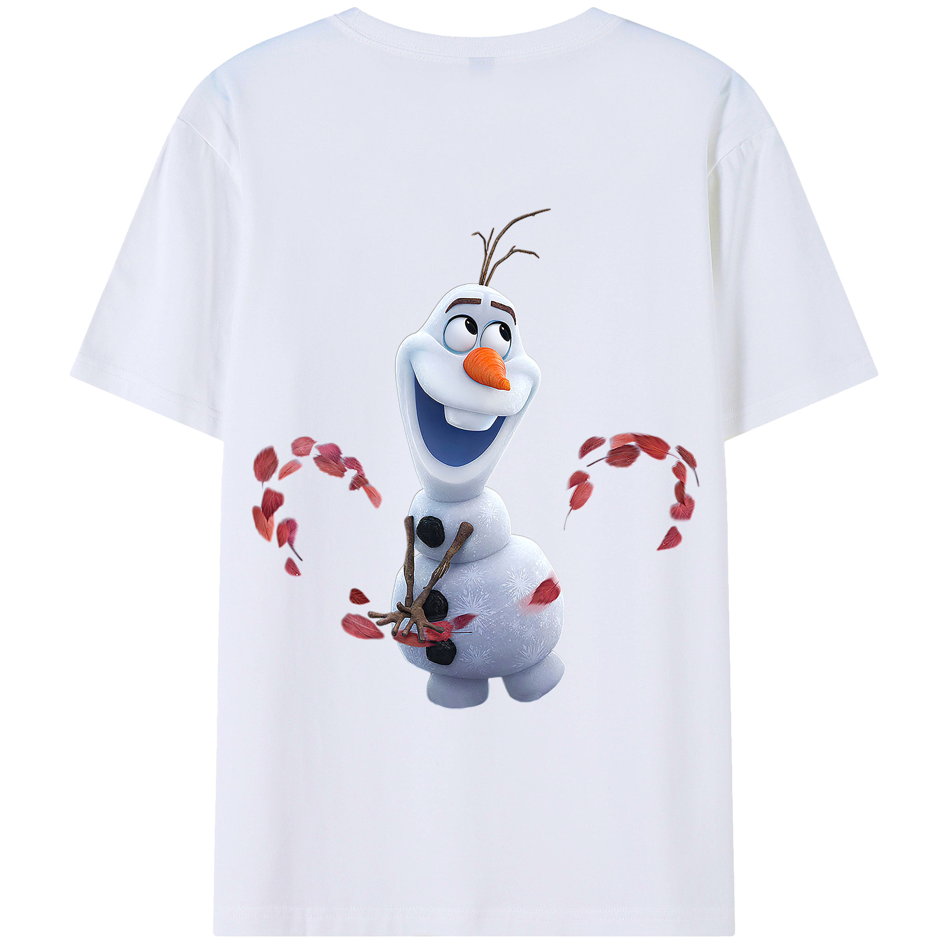 （画像用） アナと雪の女王 アンナ エルサ Frozen Anna Elsa 綿100％ メンズ半袖Tシャツ（バックプリント） 通気性