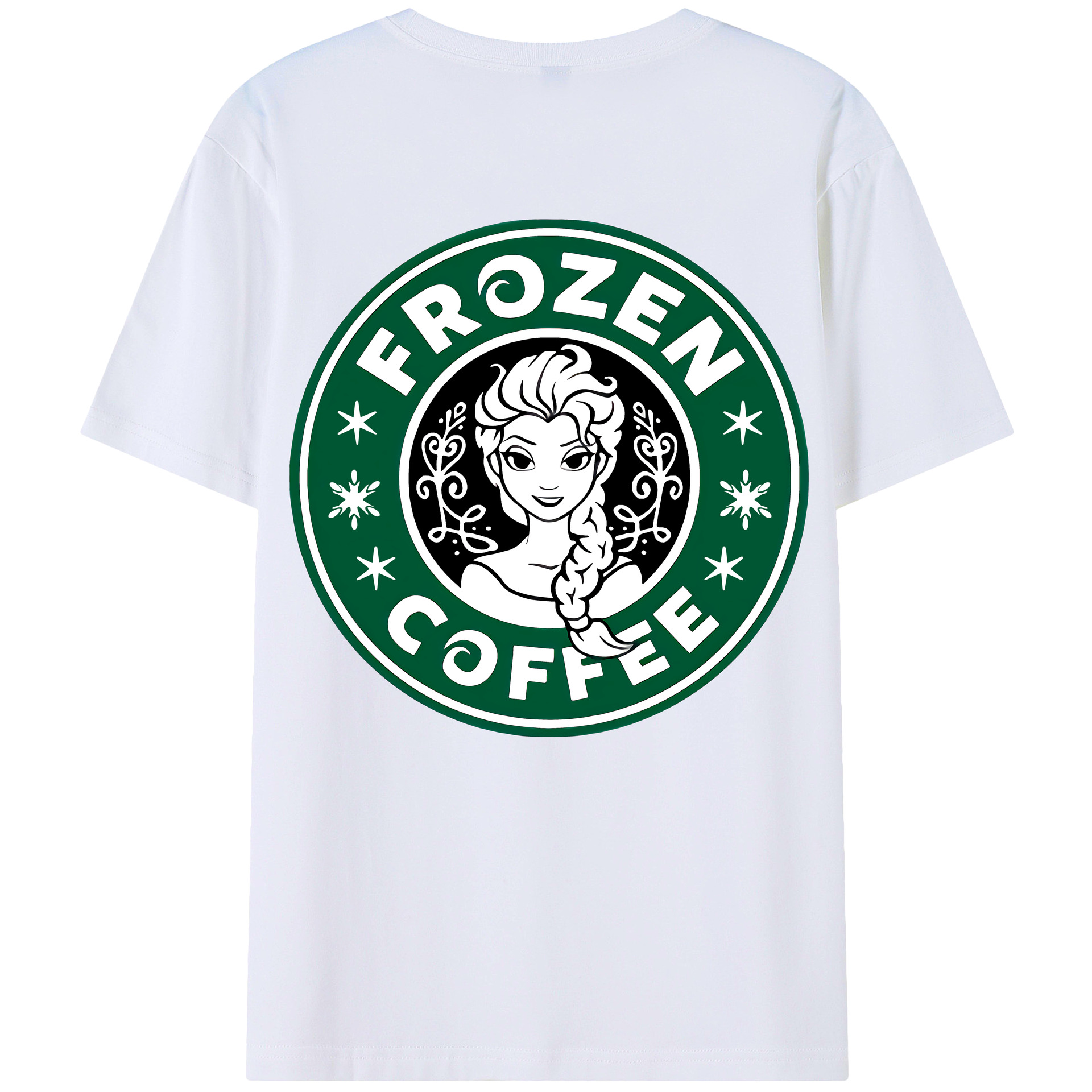 （画像用） アナと雪の女王 アンナ エルサ Frozen Anna Elsa 綿100％ メンズ半袖Tシャツ（バックプリント） 通気性