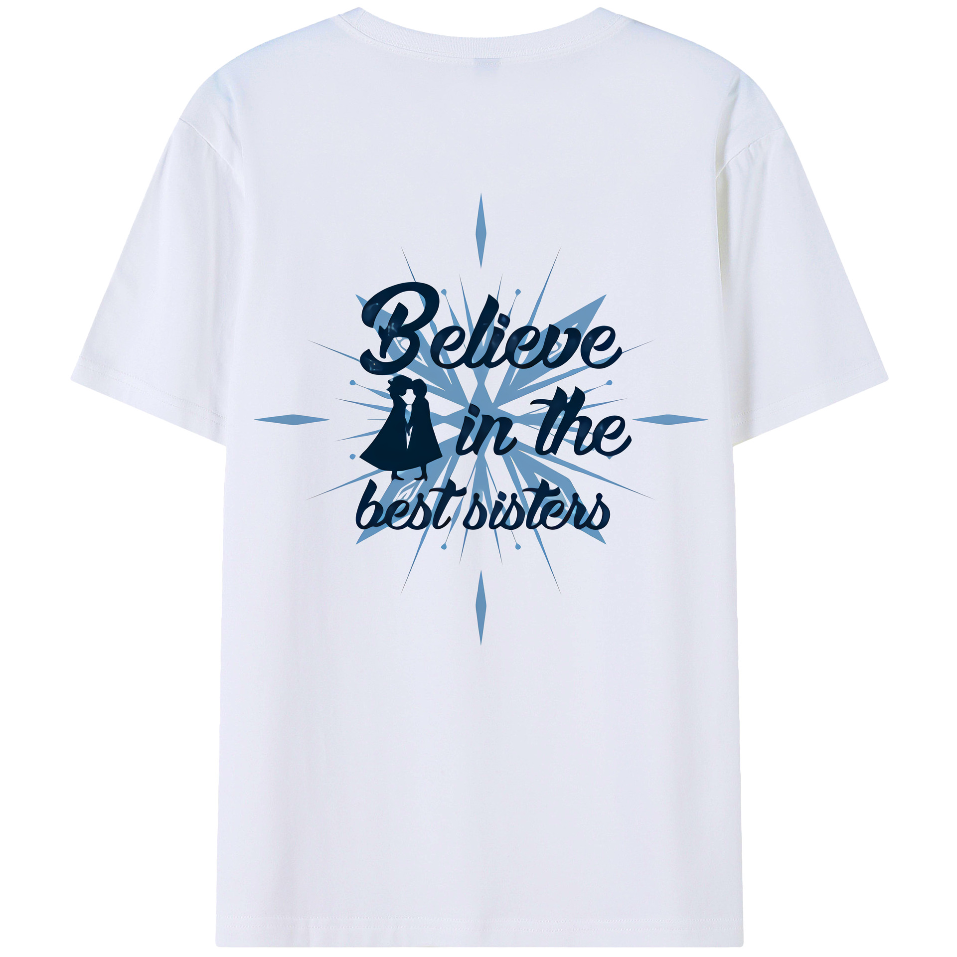 （画像用） アナと雪の女王 アンナ エルサ Frozen Anna Elsa 綿100％ メンズ半袖Tシャツ（バックプリント） 通気性