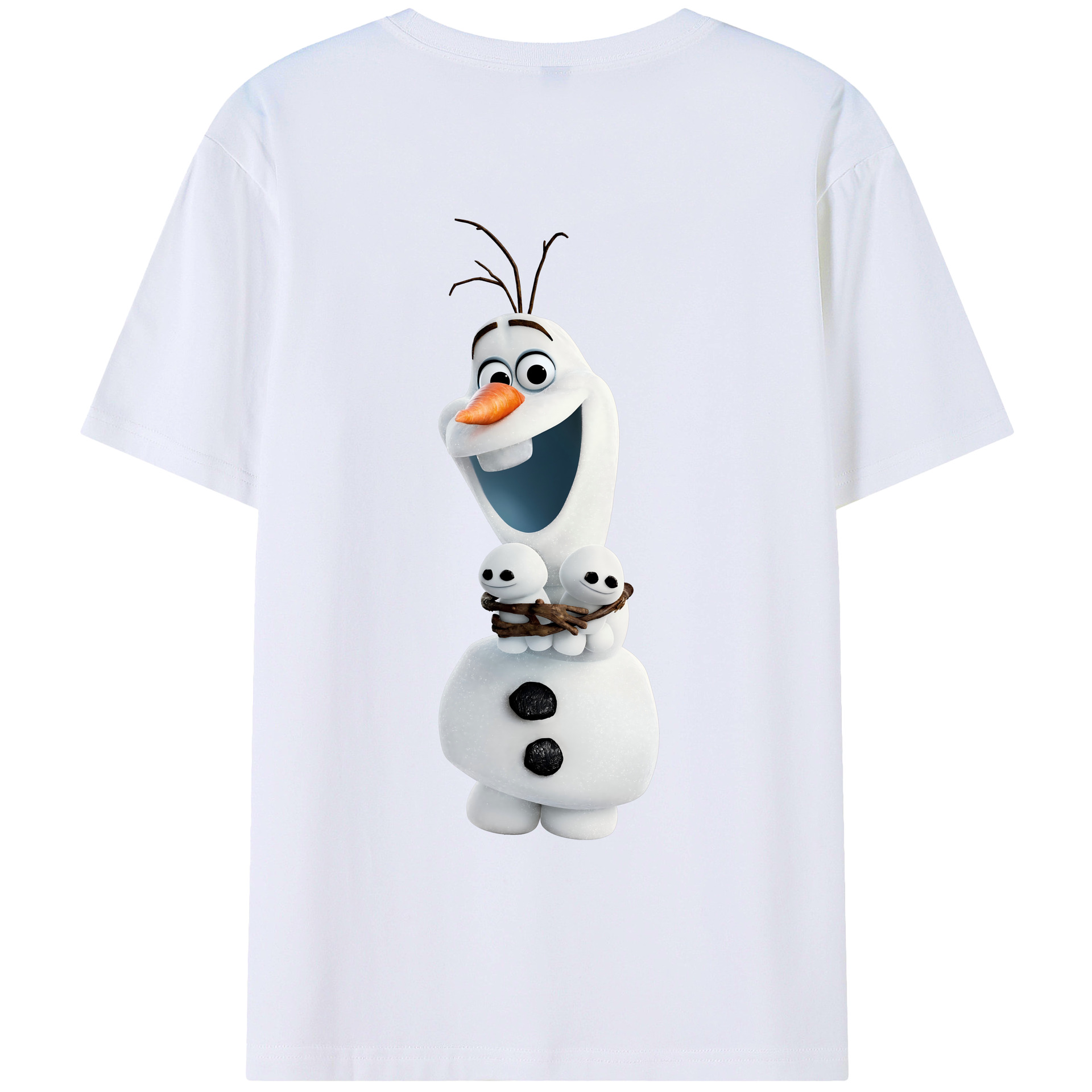 （画像用） アナと雪の女王 アンナ エルサ Frozen Anna Elsa 綿100％ メンズ半袖Tシャツ（バックプリント） 通気性