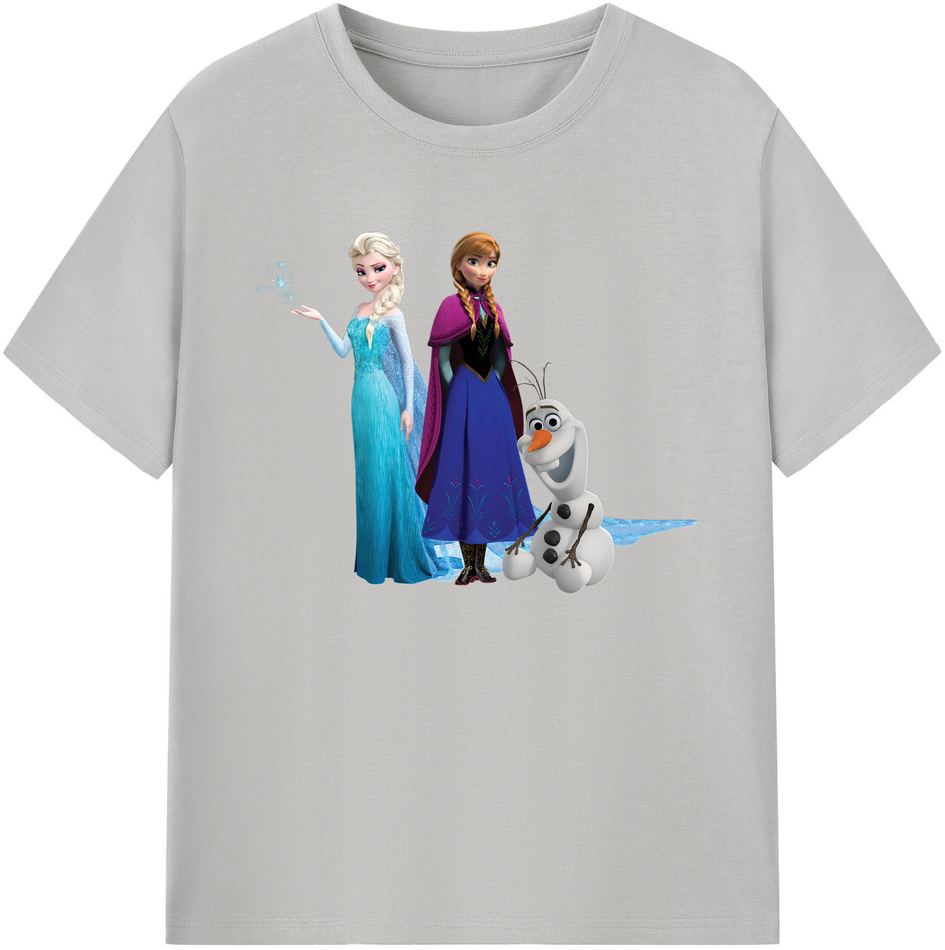 （画像用） アナと雪の女王 アンナ エルサ Frozen Anna Elsa 綿100％ メンズ半袖Tシャツ｜肌触りやわらか＆通気性